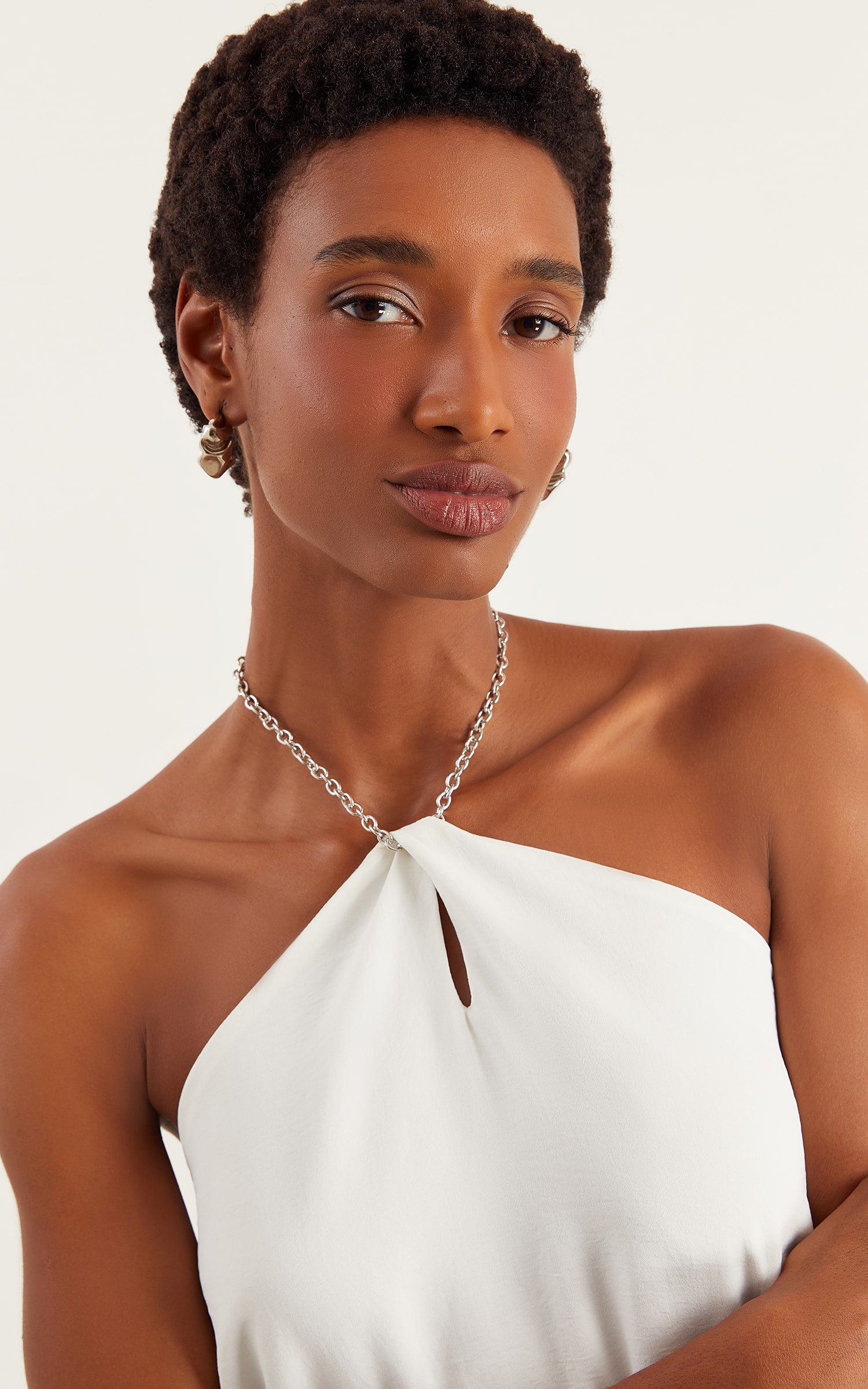 Cropped Detalhe Corrente Off White