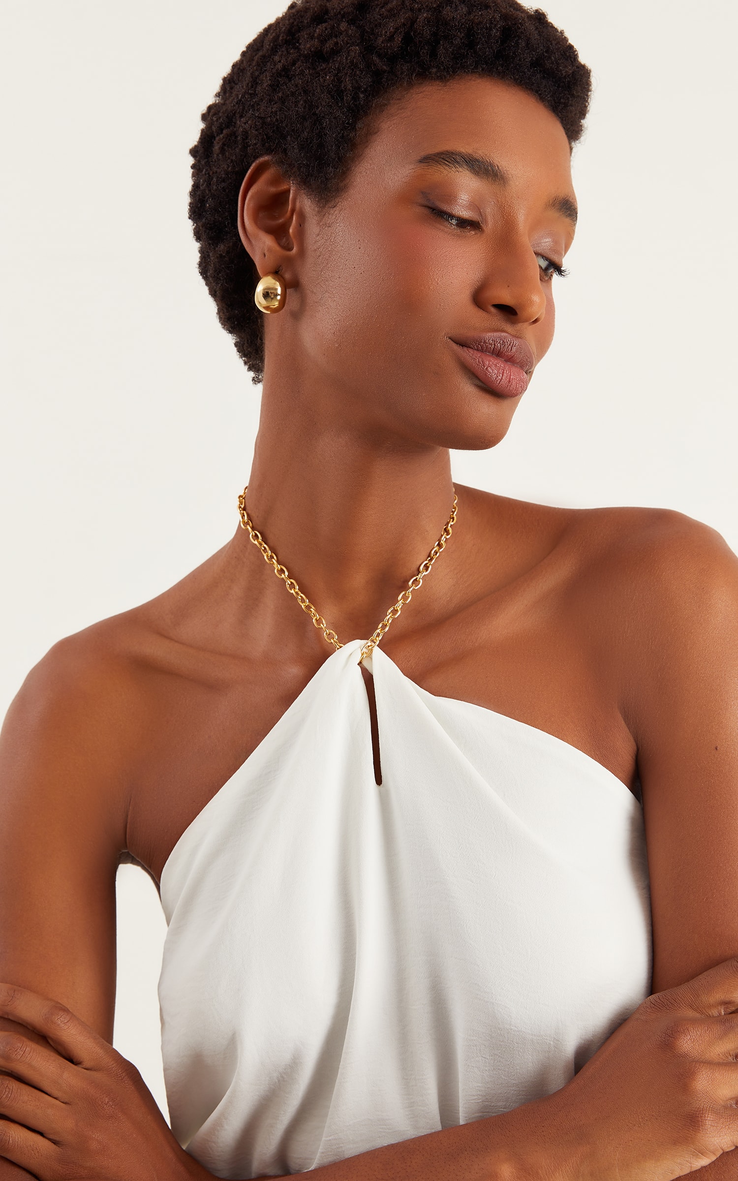 Cropped Detalhe Corrente Off White