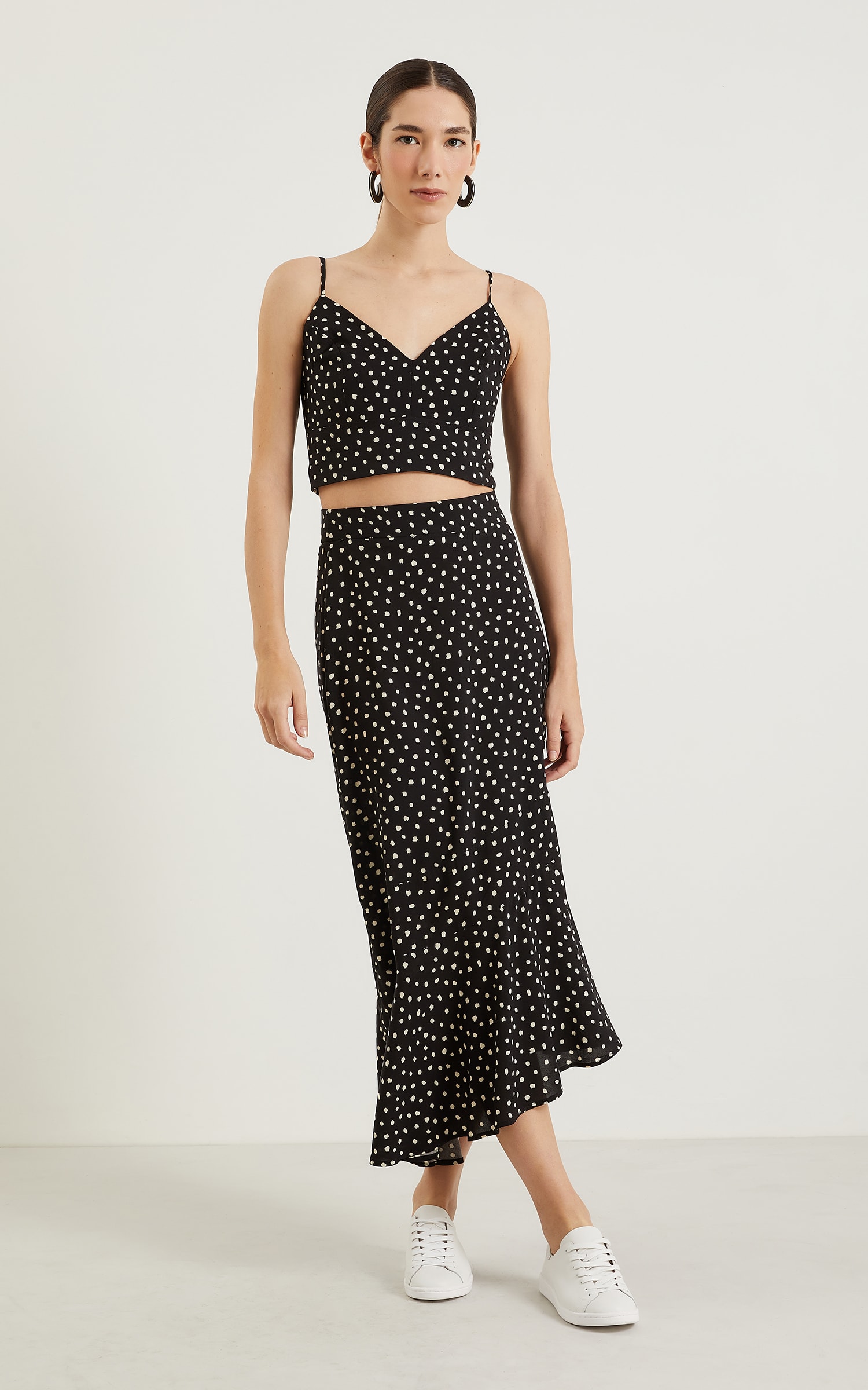 Cropped Gloss Decote v Preto
