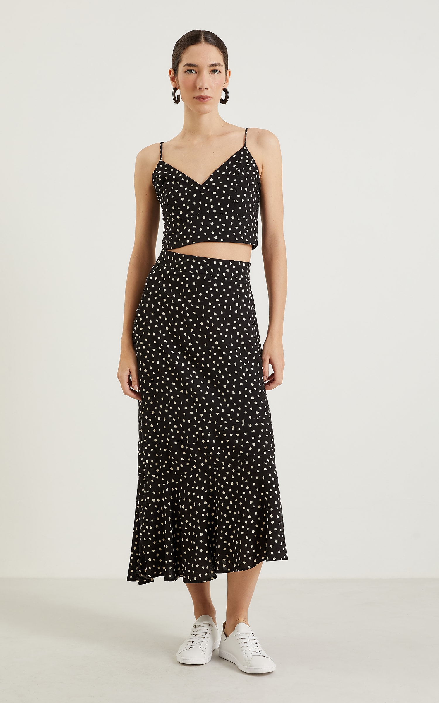 Cropped Gloss Decote v Preto