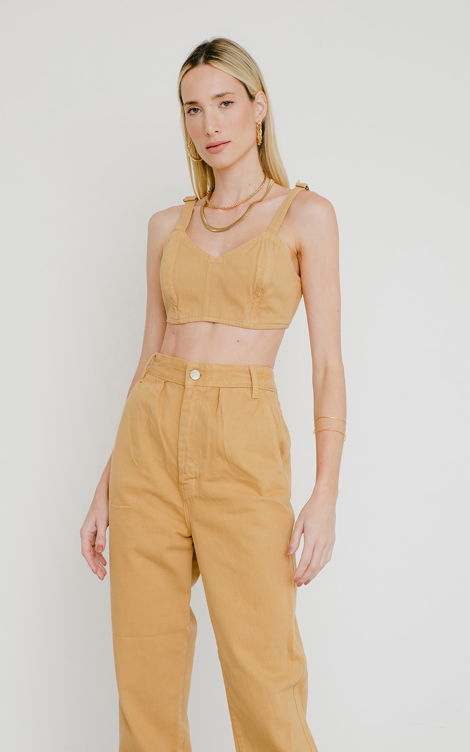 Cropped Guache Kaki