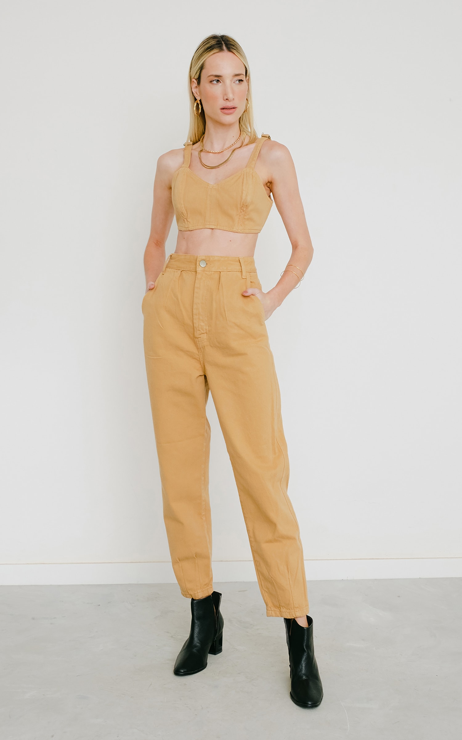 Cropped Guache Kaki