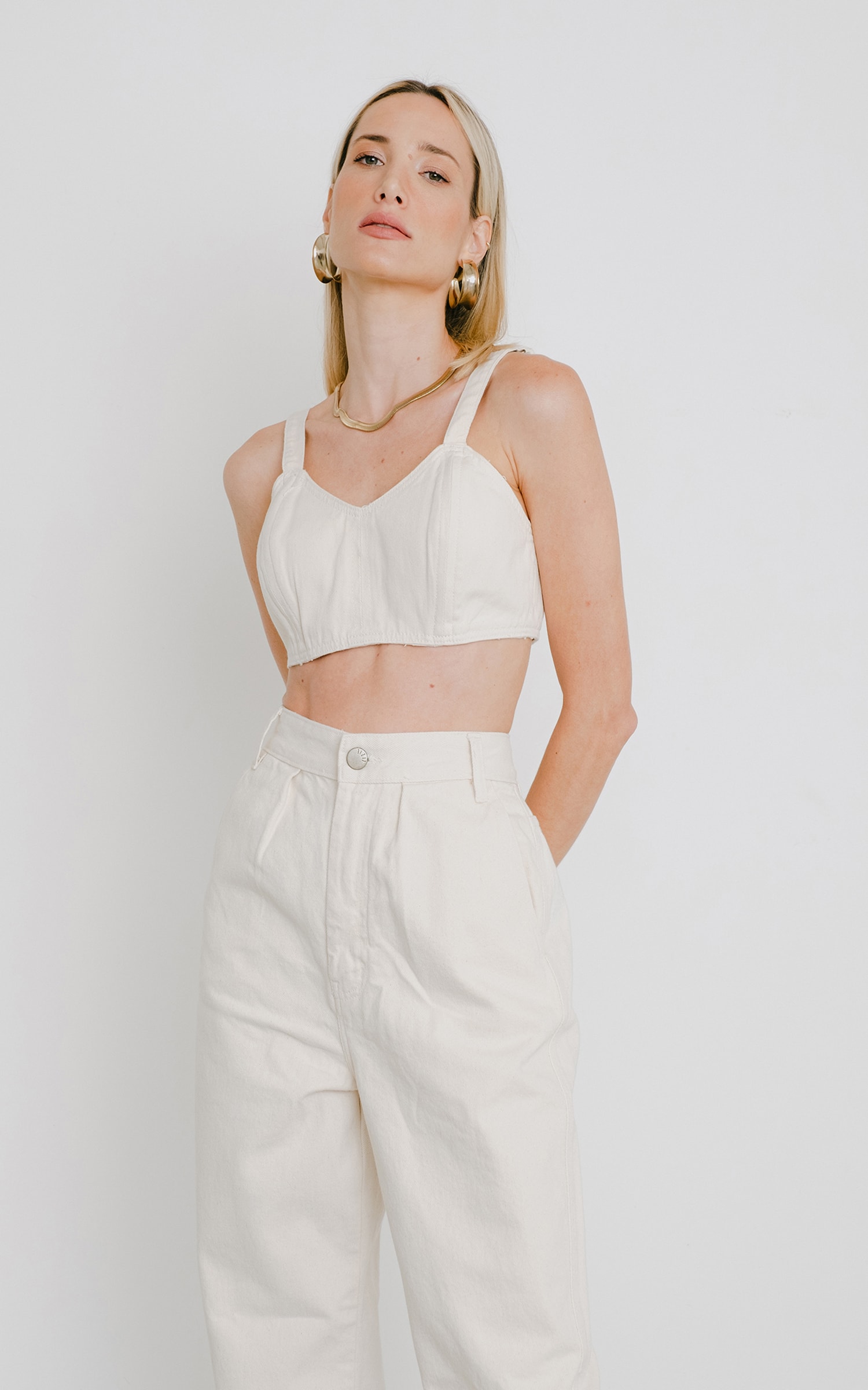 Cropped Guache Off White