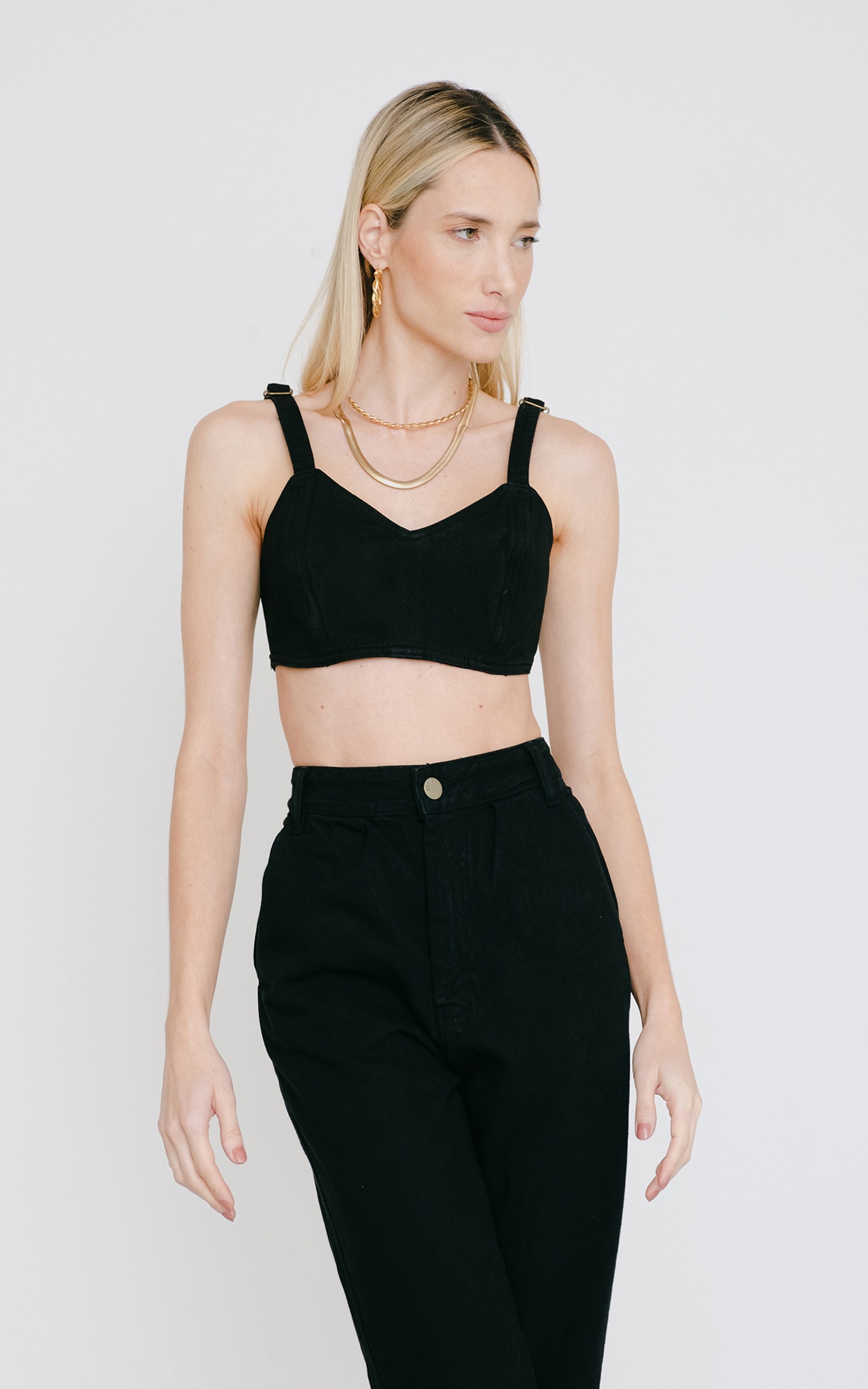 Cropped Guache Preto