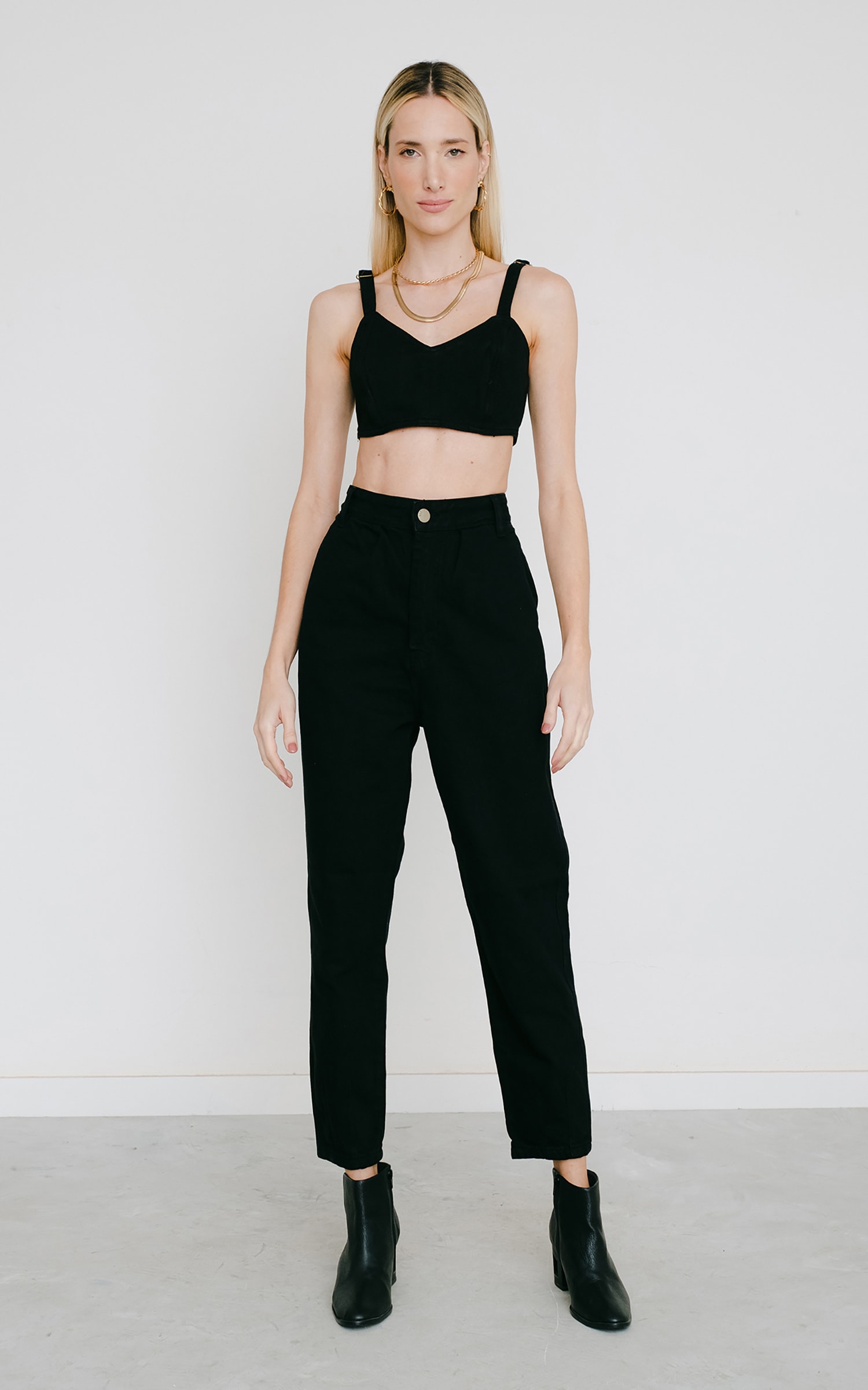 Cropped Guache Preto