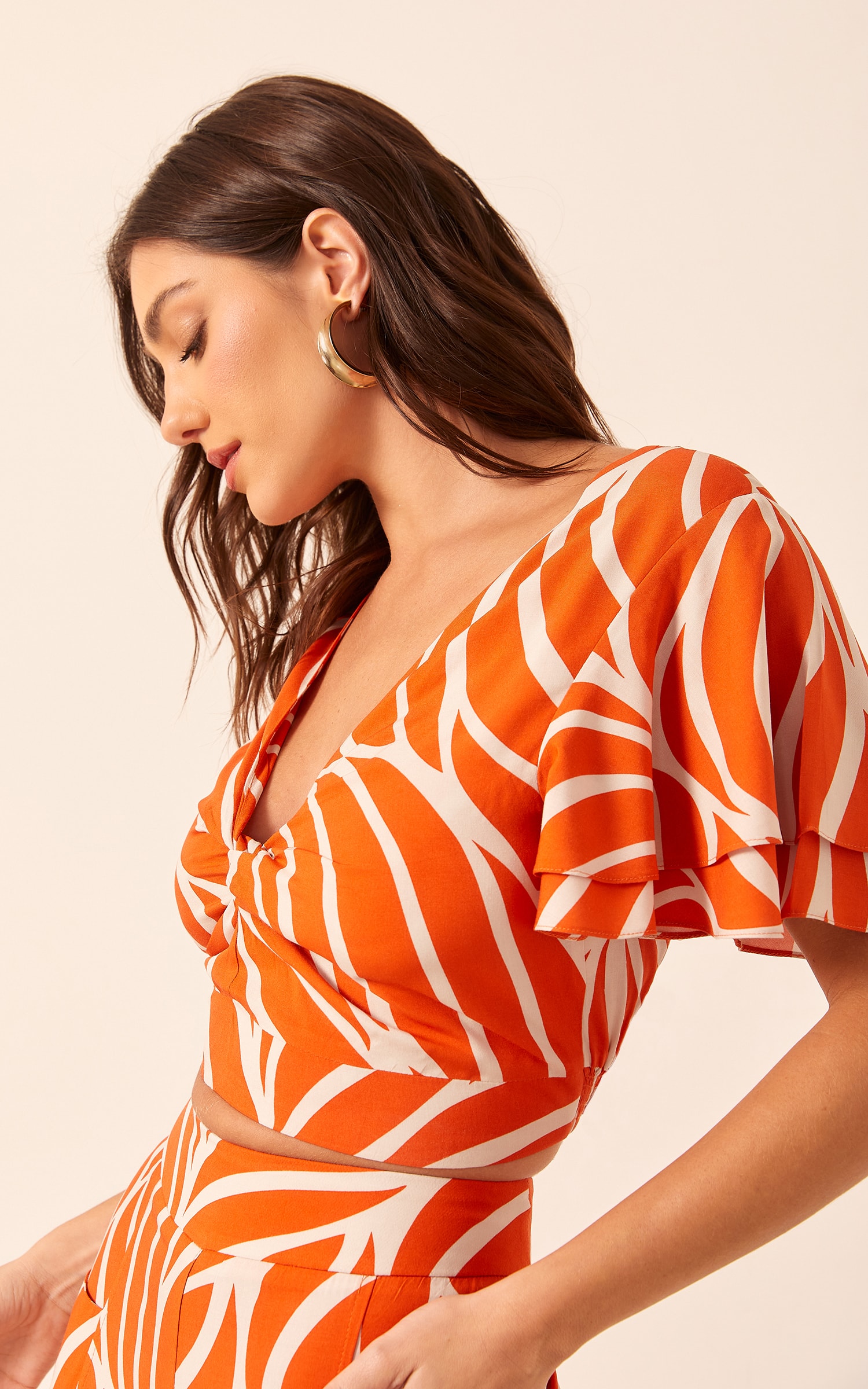 Cropped La Vie Nó Busto Coral