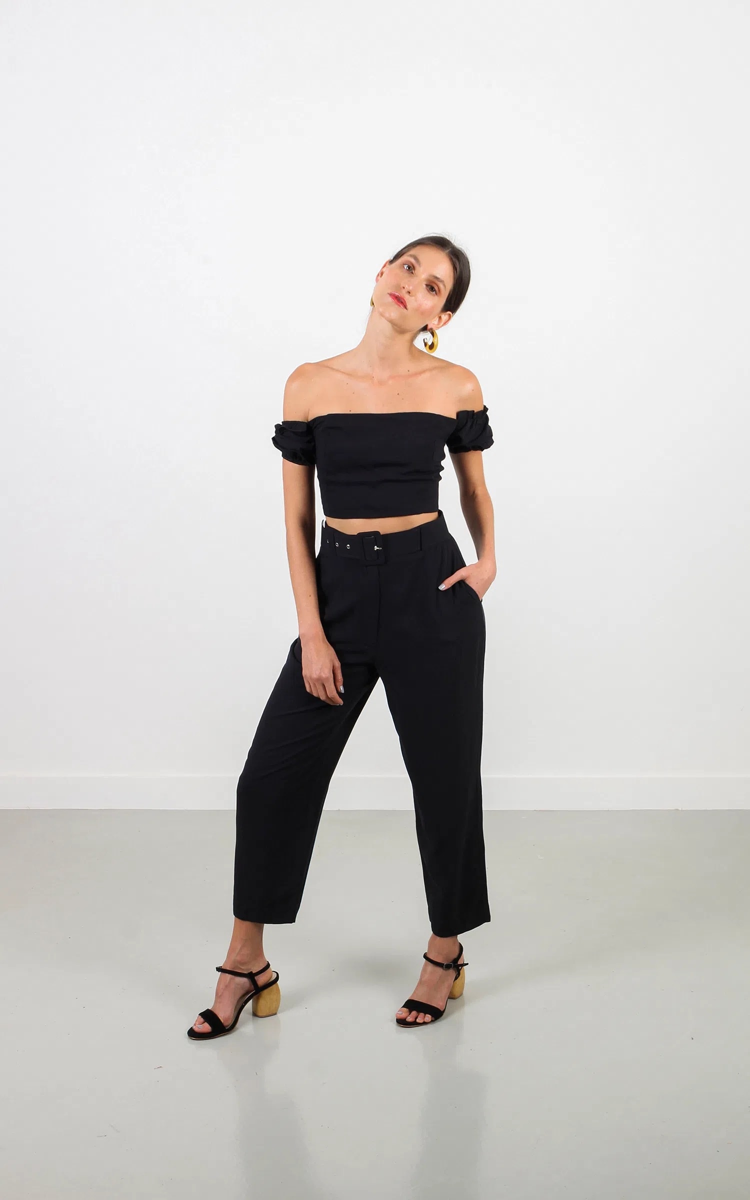 Cropped Lavanda Preto