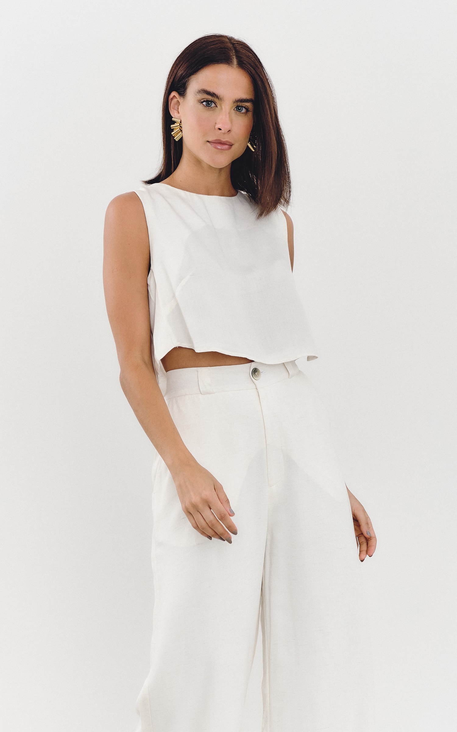 Cropped Life Off White