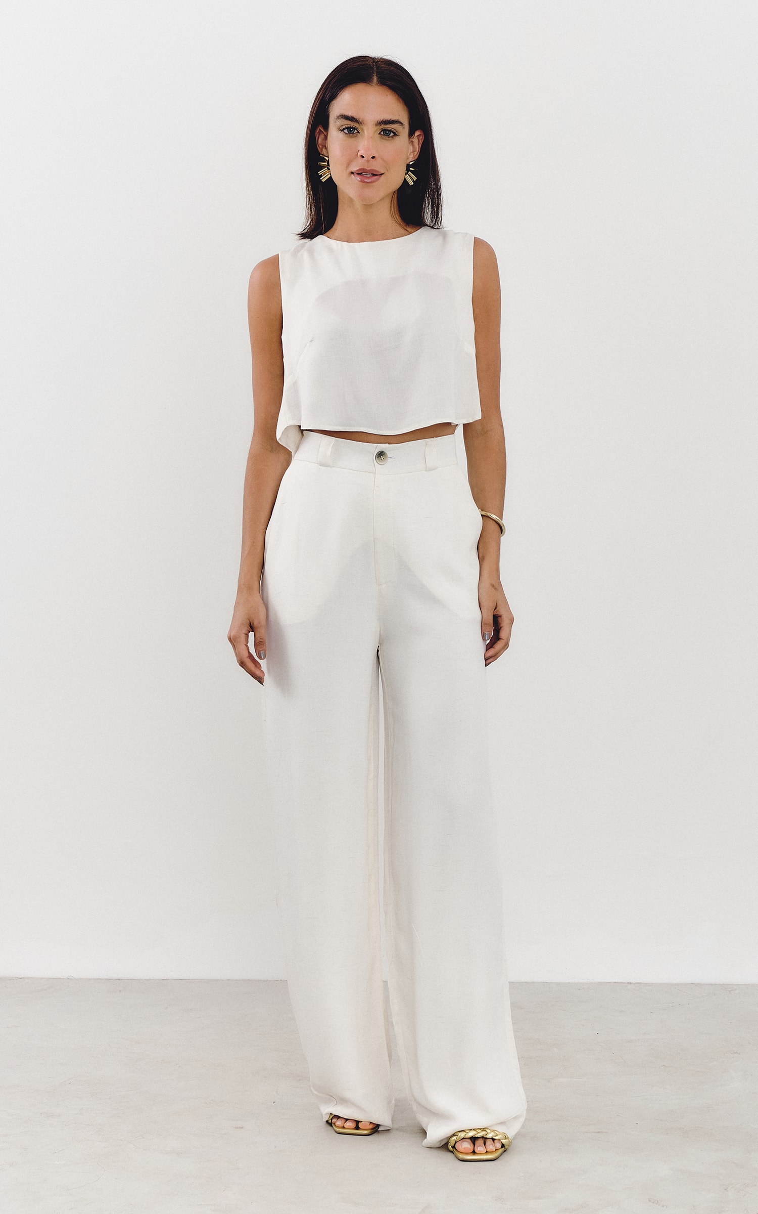 Cropped Life Off White