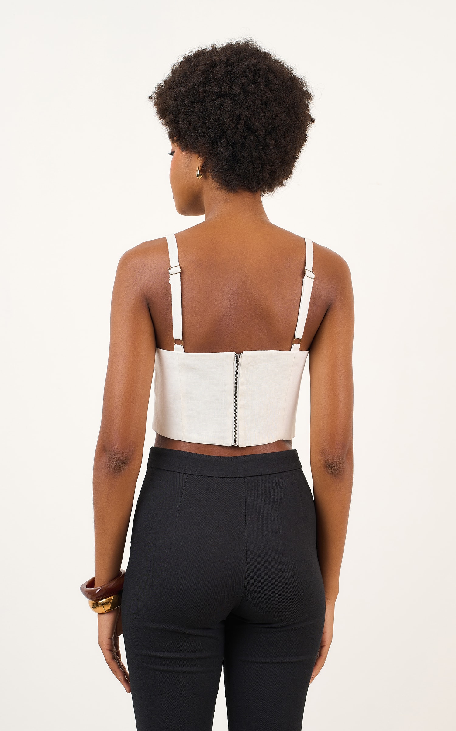 Cropped Linho Mam Off White