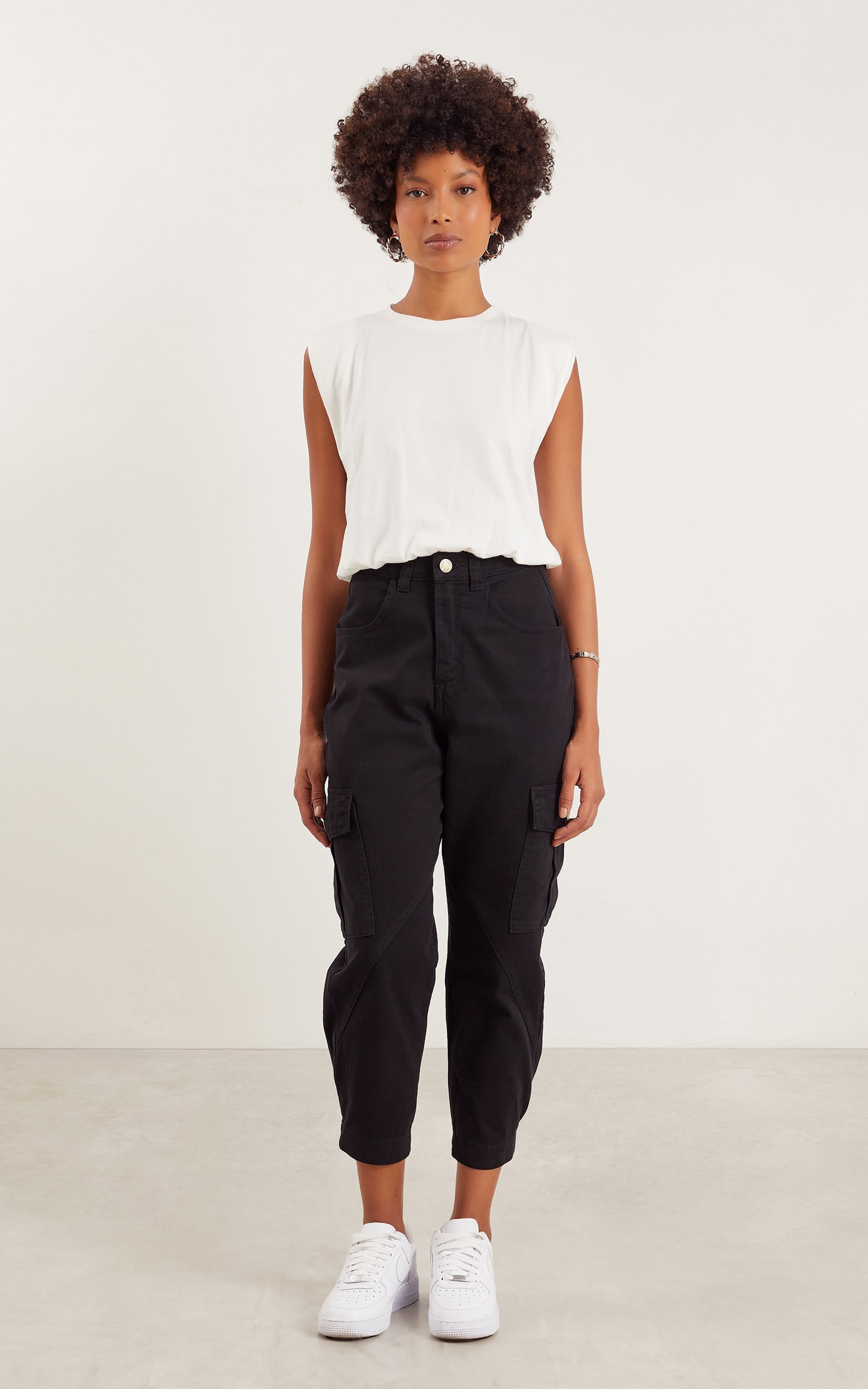Cropped Malha Basic Off White