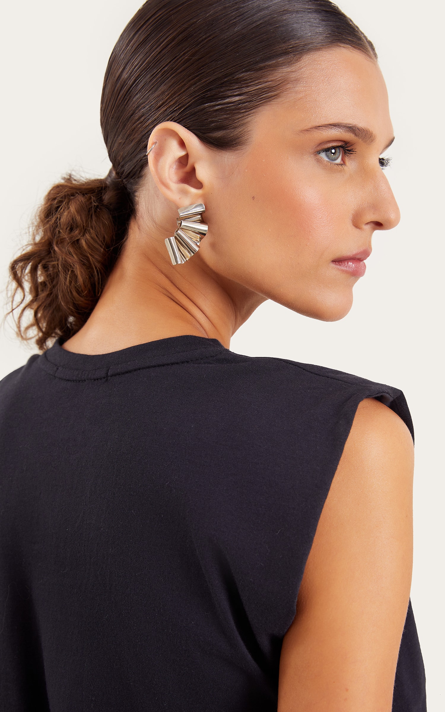 Cropped Malha Basic Preto