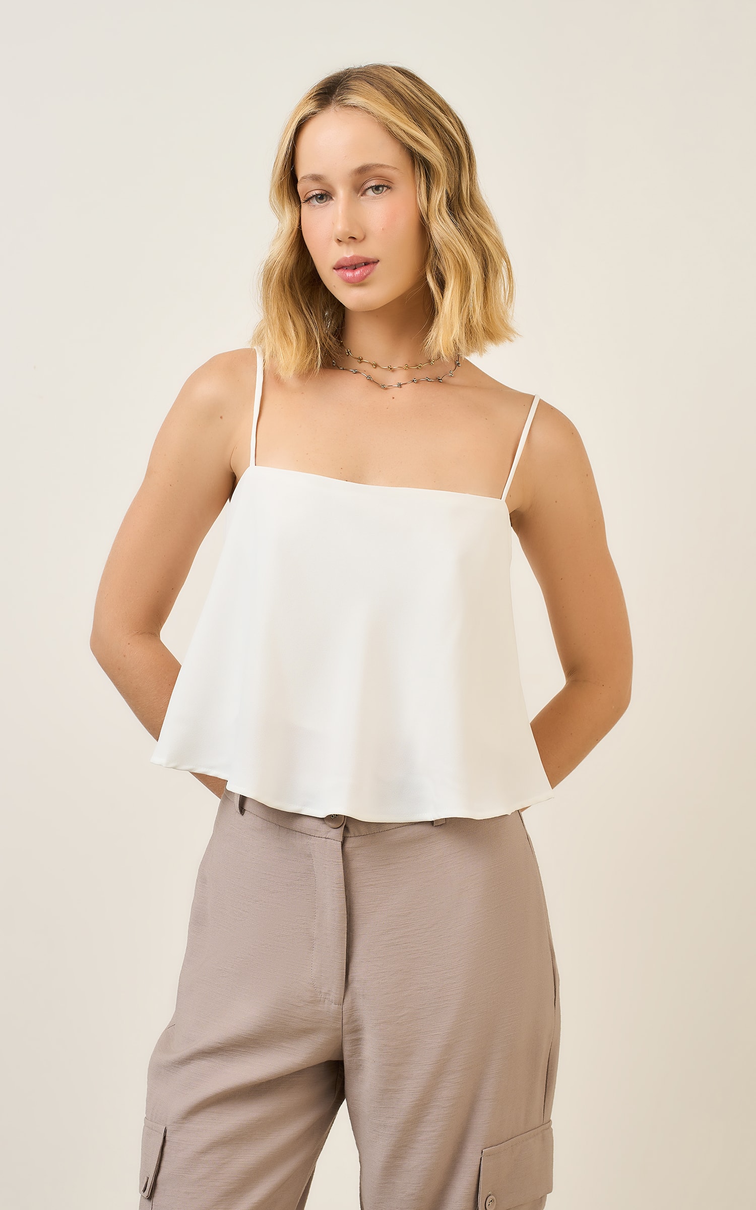 Cropped Mountain Alca Fina Off White