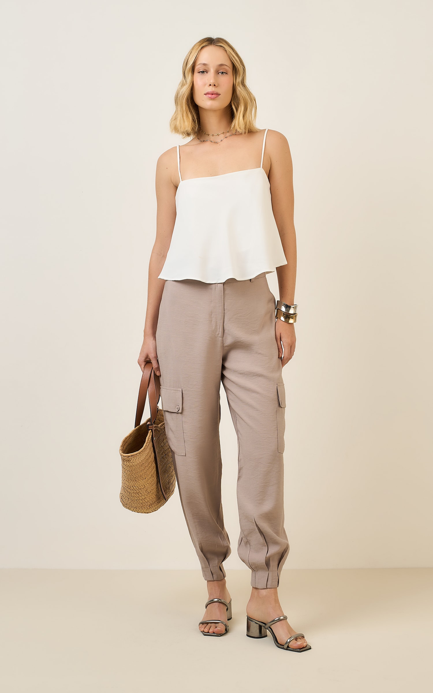 Cropped Mountain Alca Fina Off White
