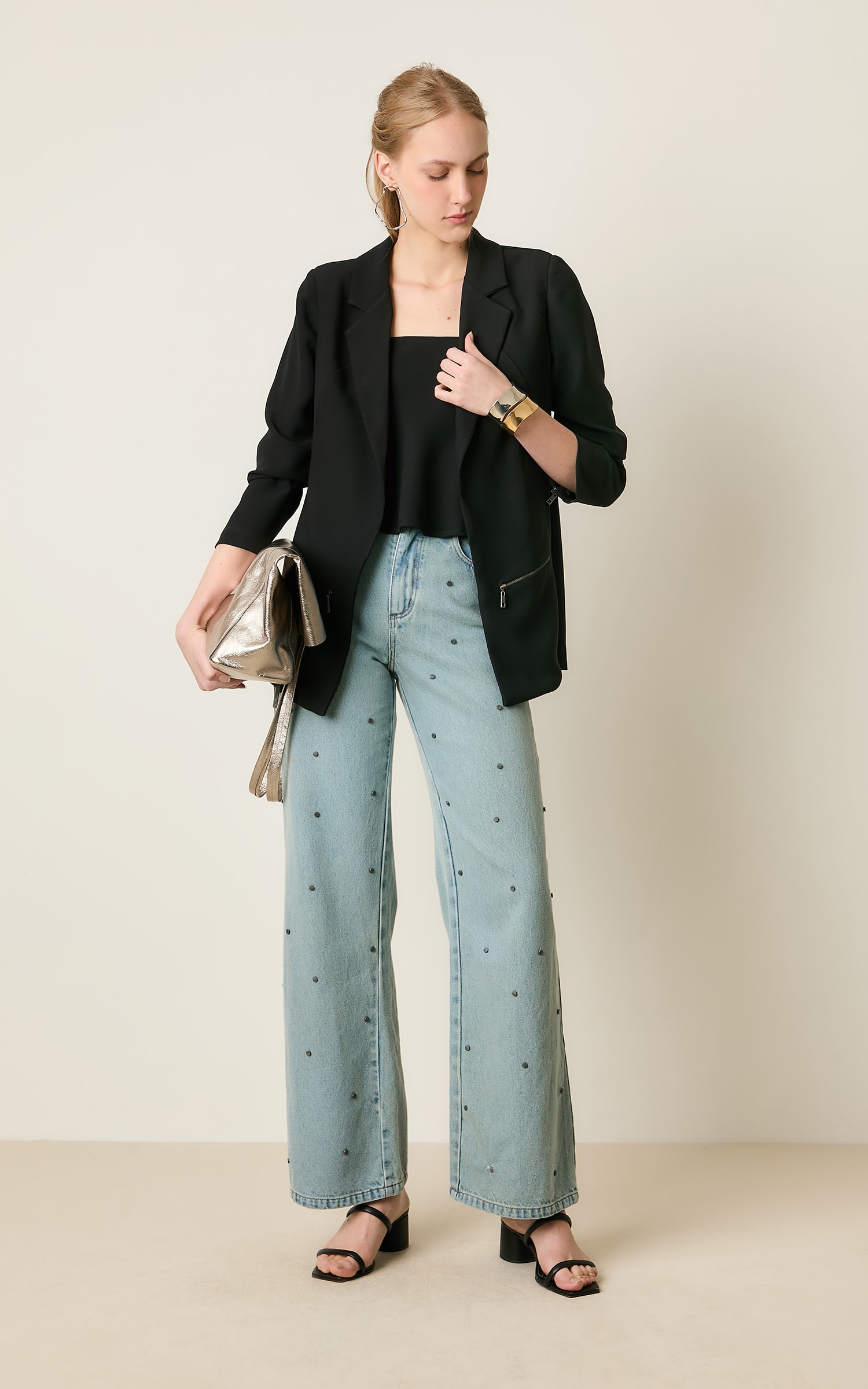 Cropped Mountain Alca Fina Preto