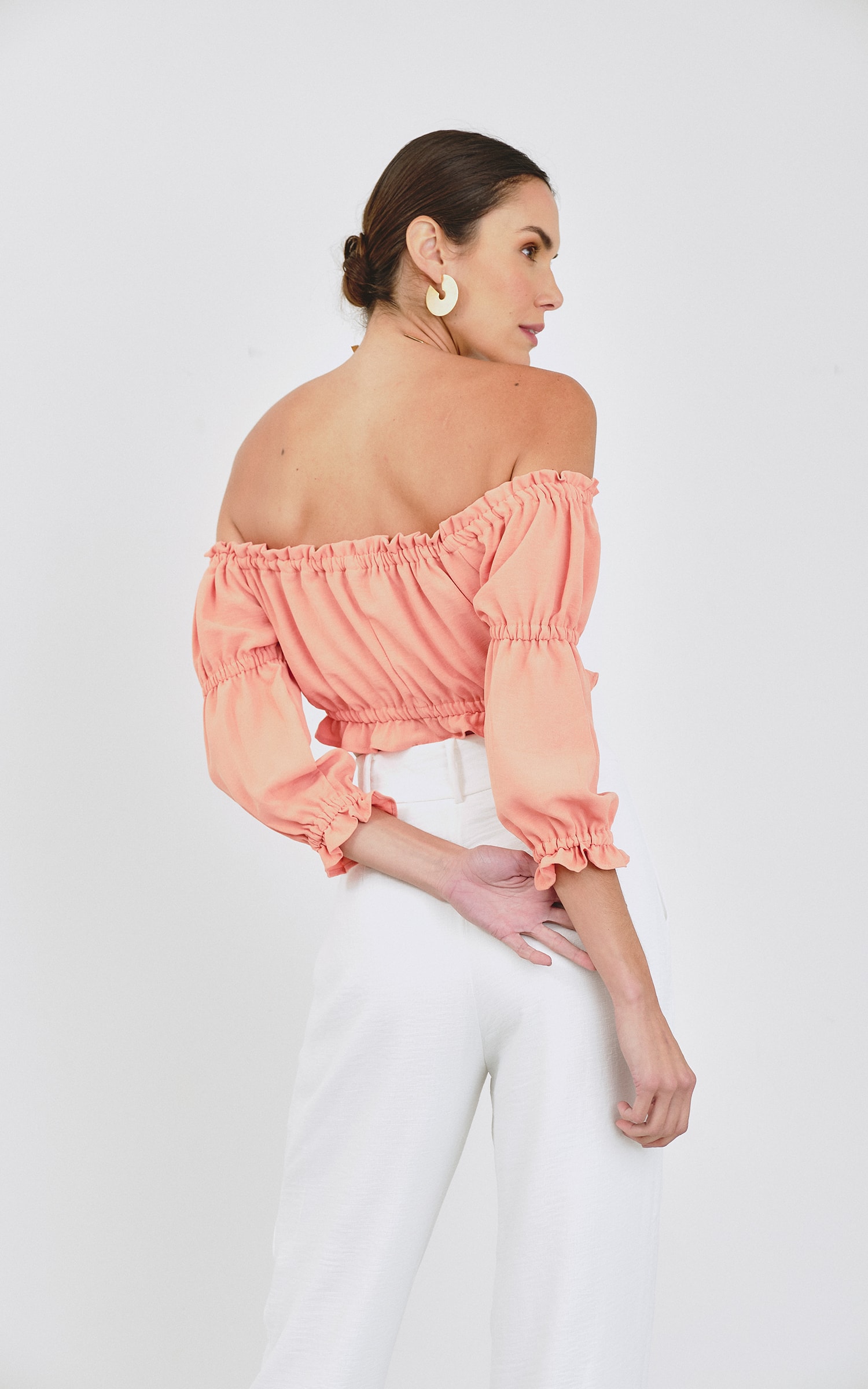 Cropped Nordeste Neon Coral