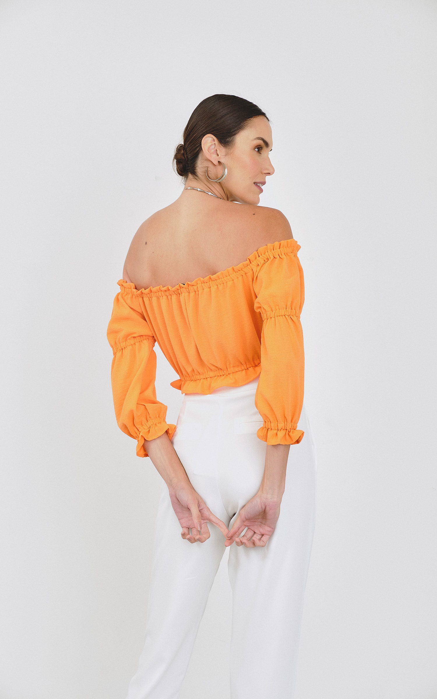 Cropped Nordeste Neon Laranja