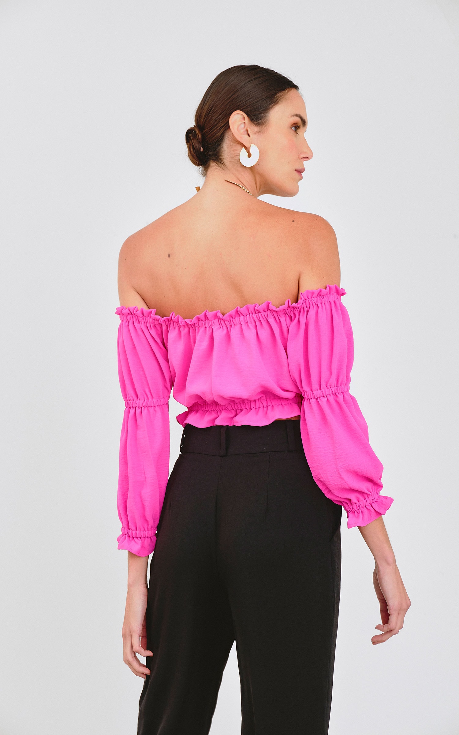 Cropped Nordeste Neon Rosa