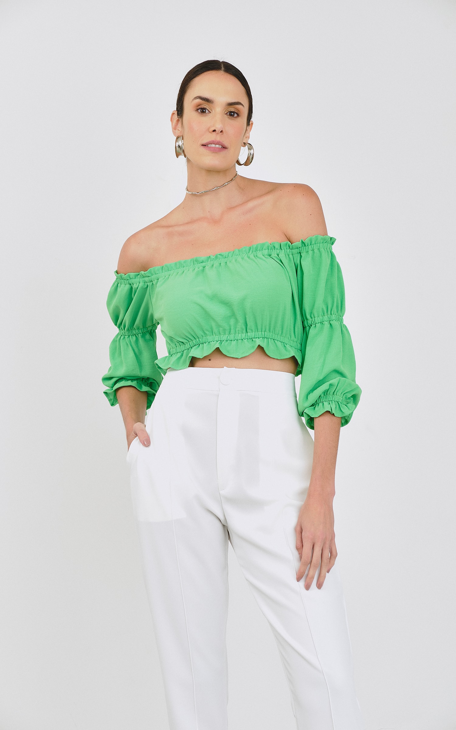 Cropped Nordeste Neon Verde