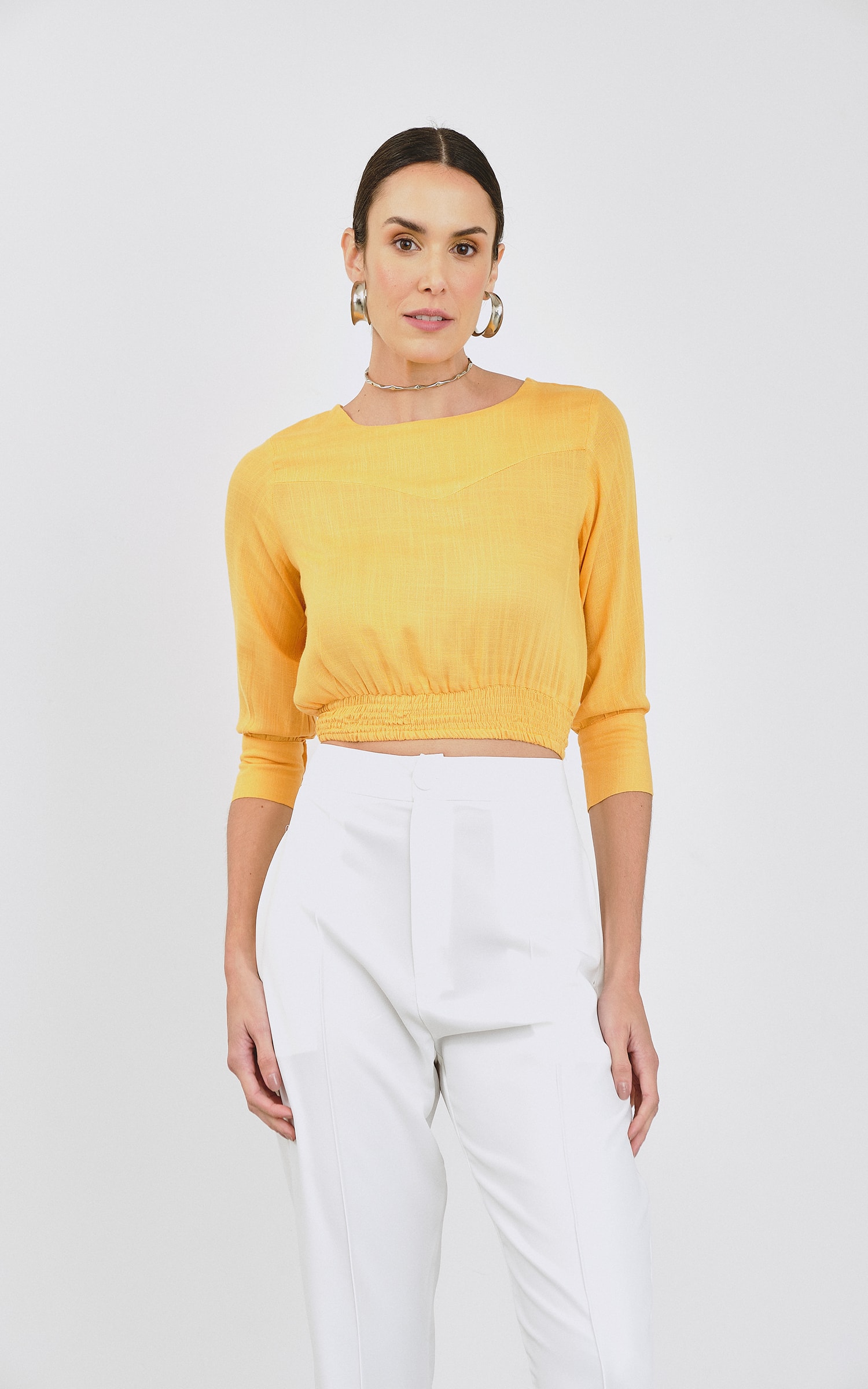 Cropped Organic Amarelo
