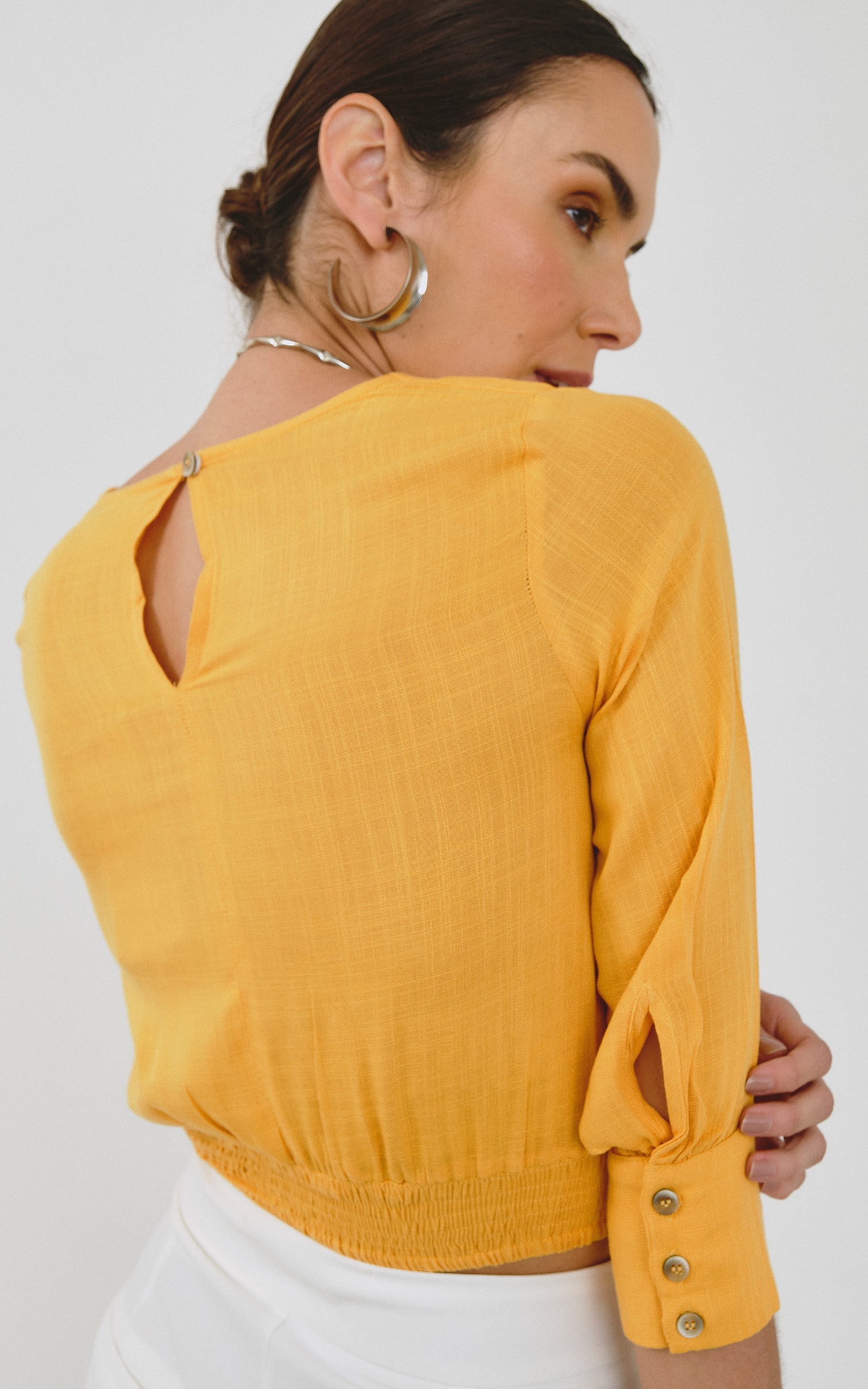 Cropped Organic Amarelo