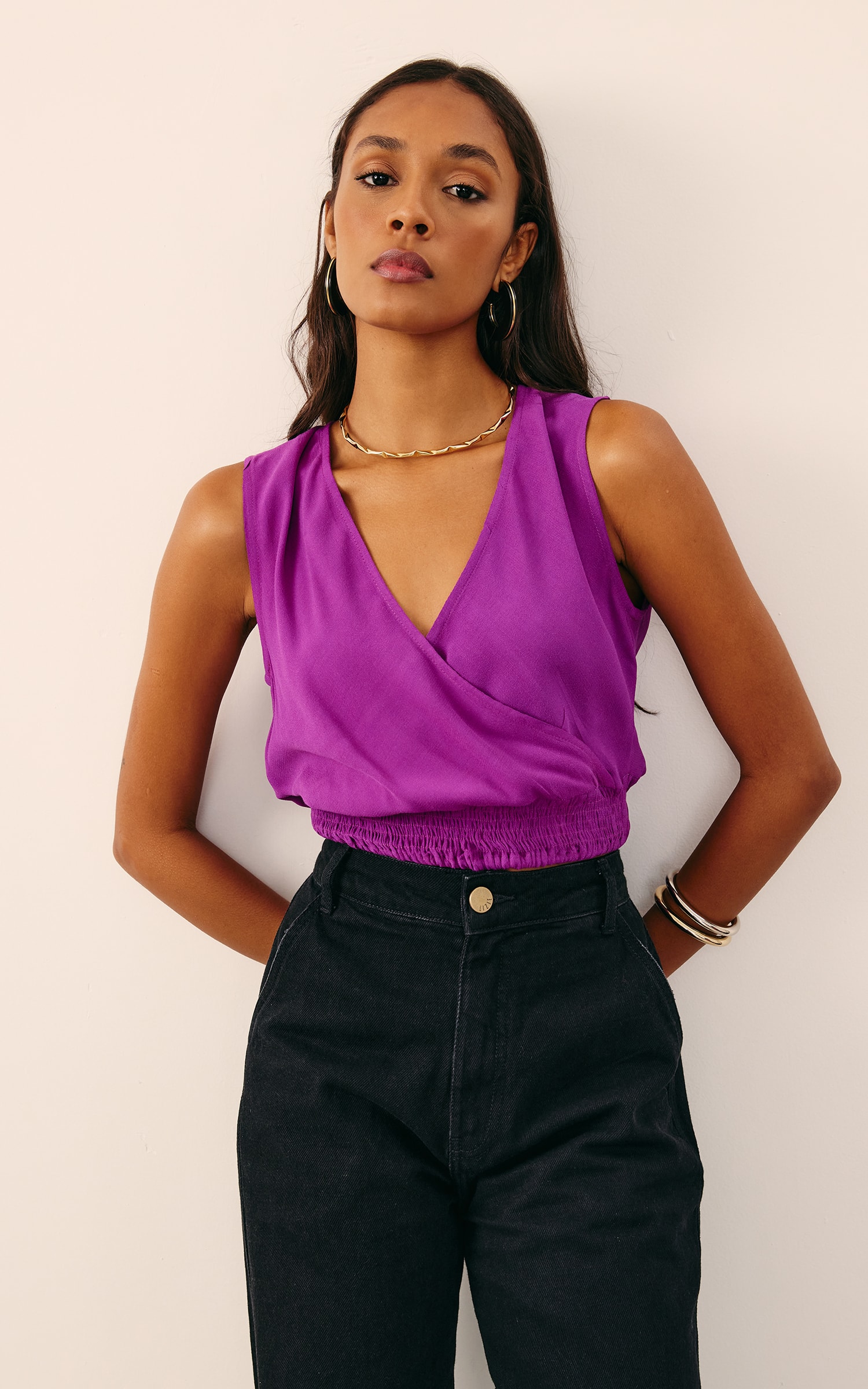 Cropped Orgânico Roxo