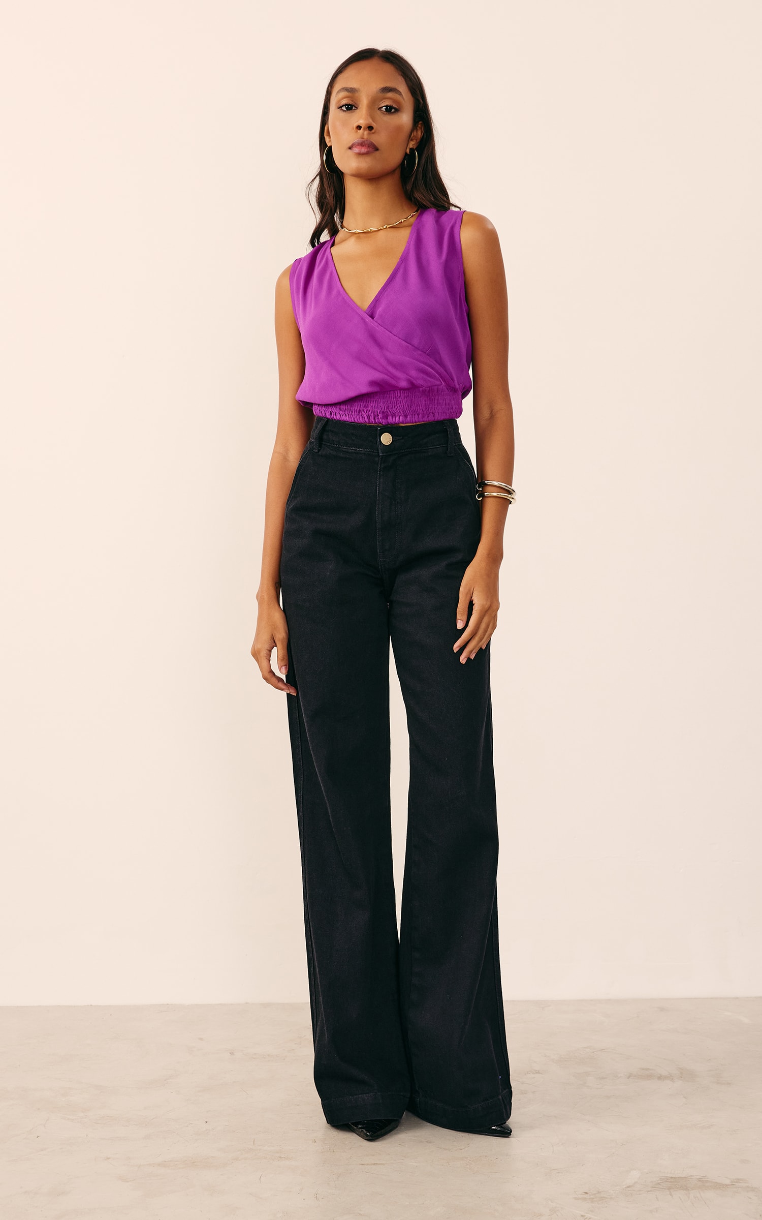 Cropped Orgânico Roxo