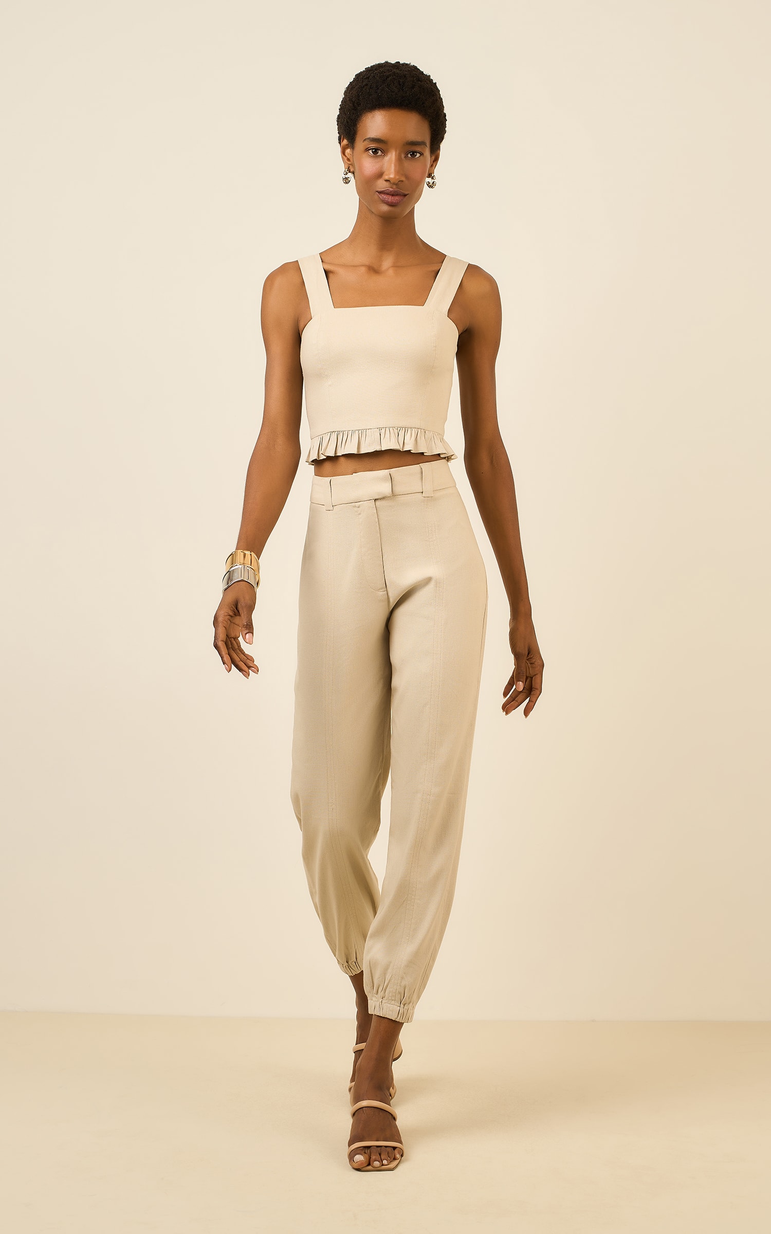Cropped Recortes Soft Rafia