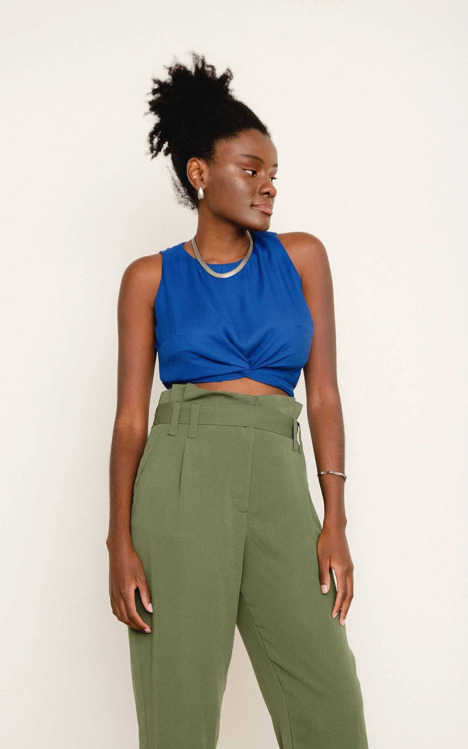 Cropped Regata Nó Azul