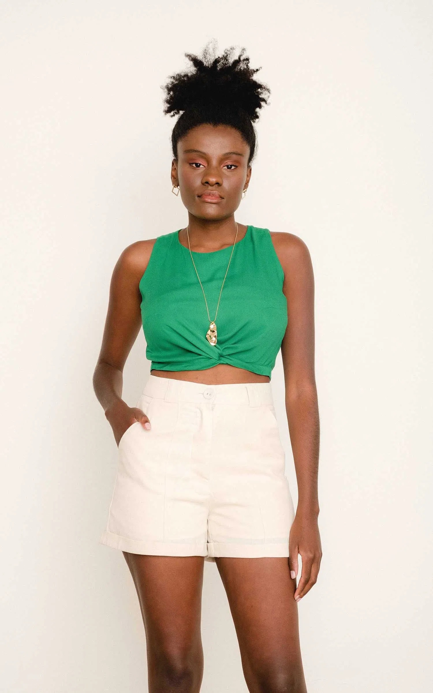 Cropped Regata Nó Verde