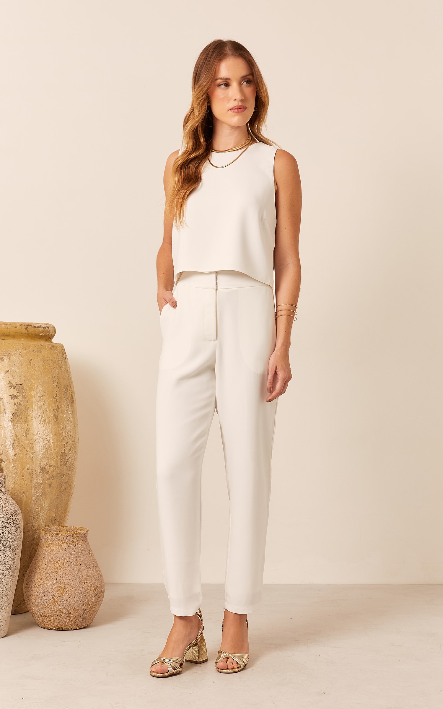 Cropped Sauer Reto Off White