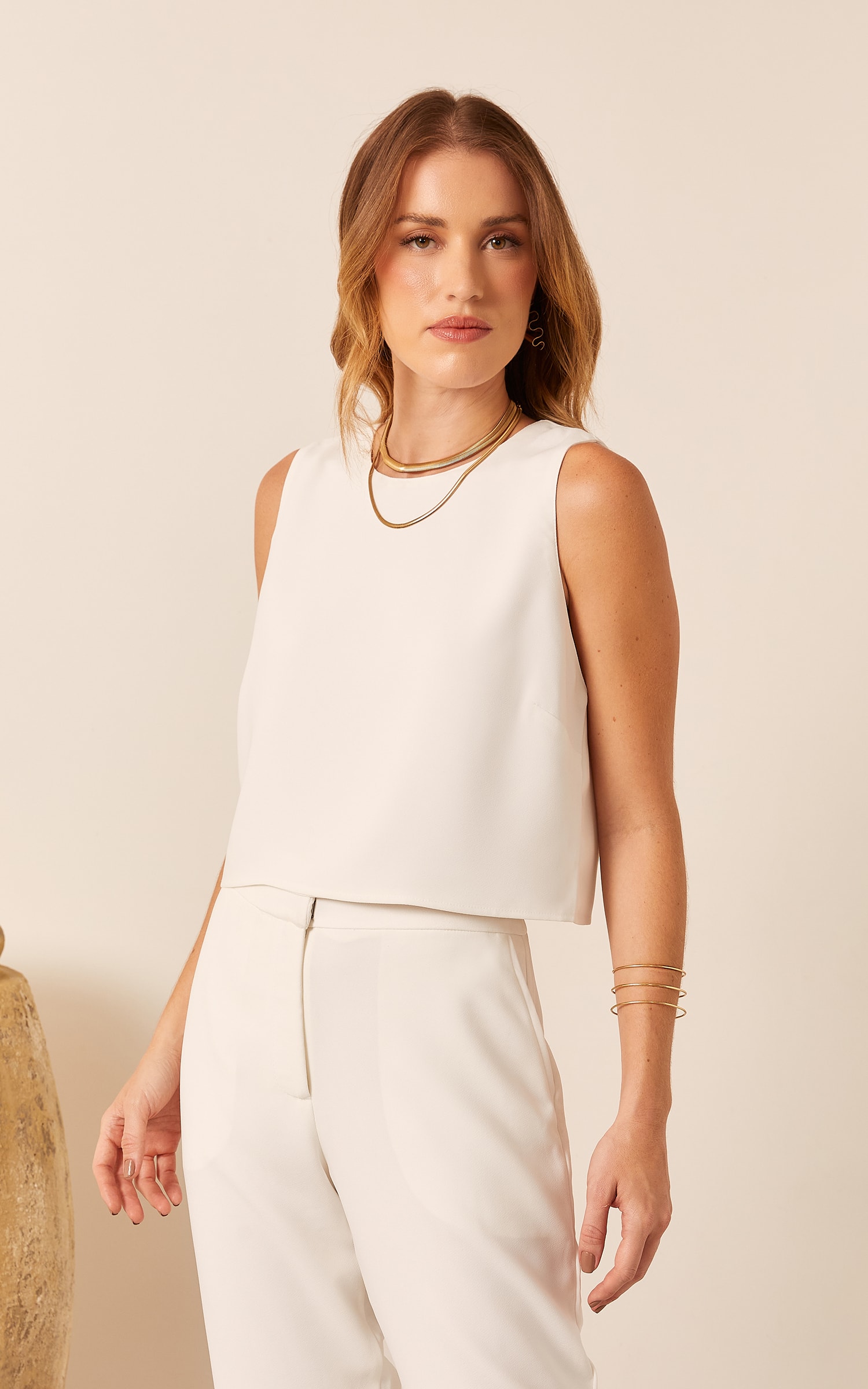 Cropped Sauer Reto Off White