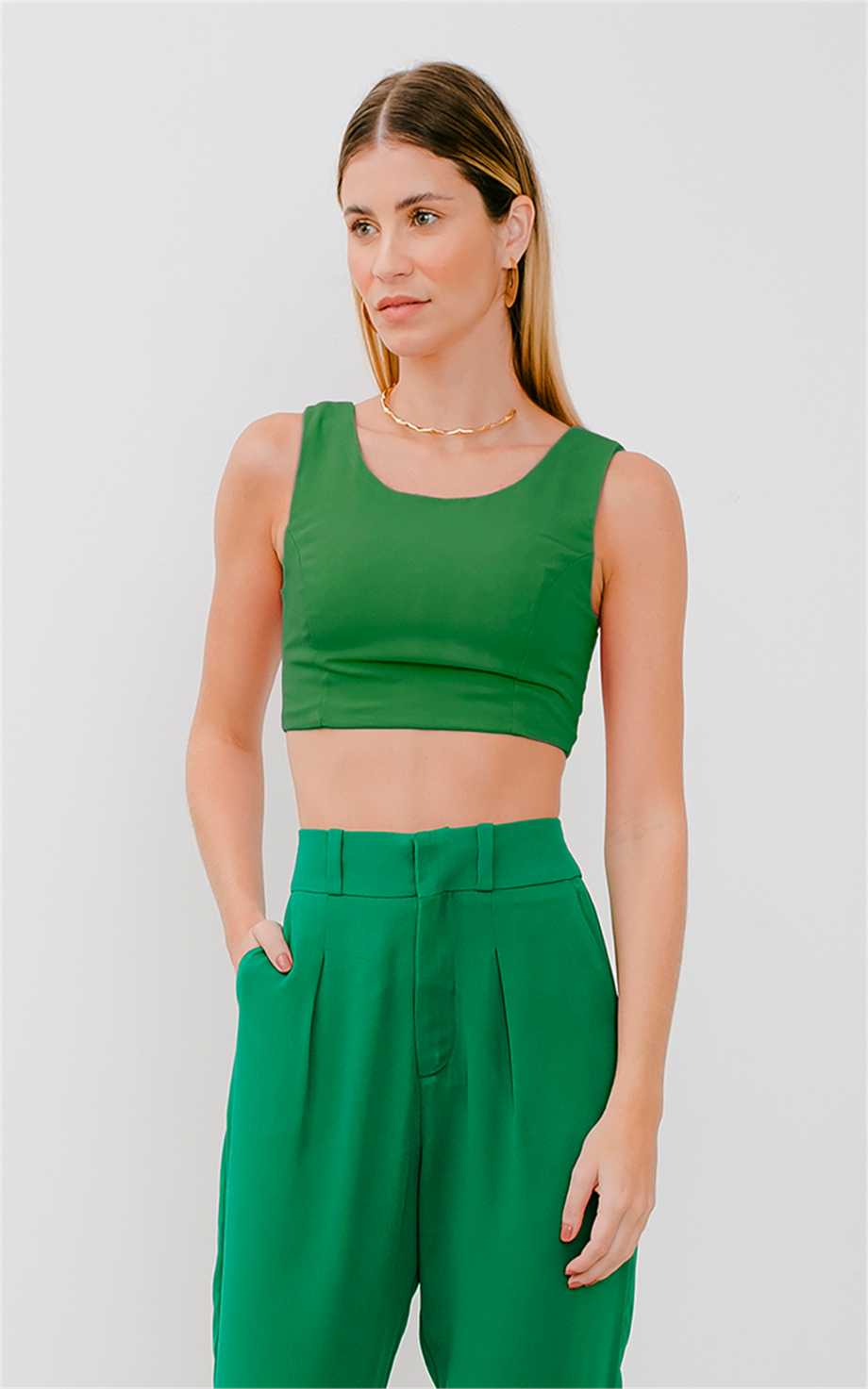 Cropped Slim Verde