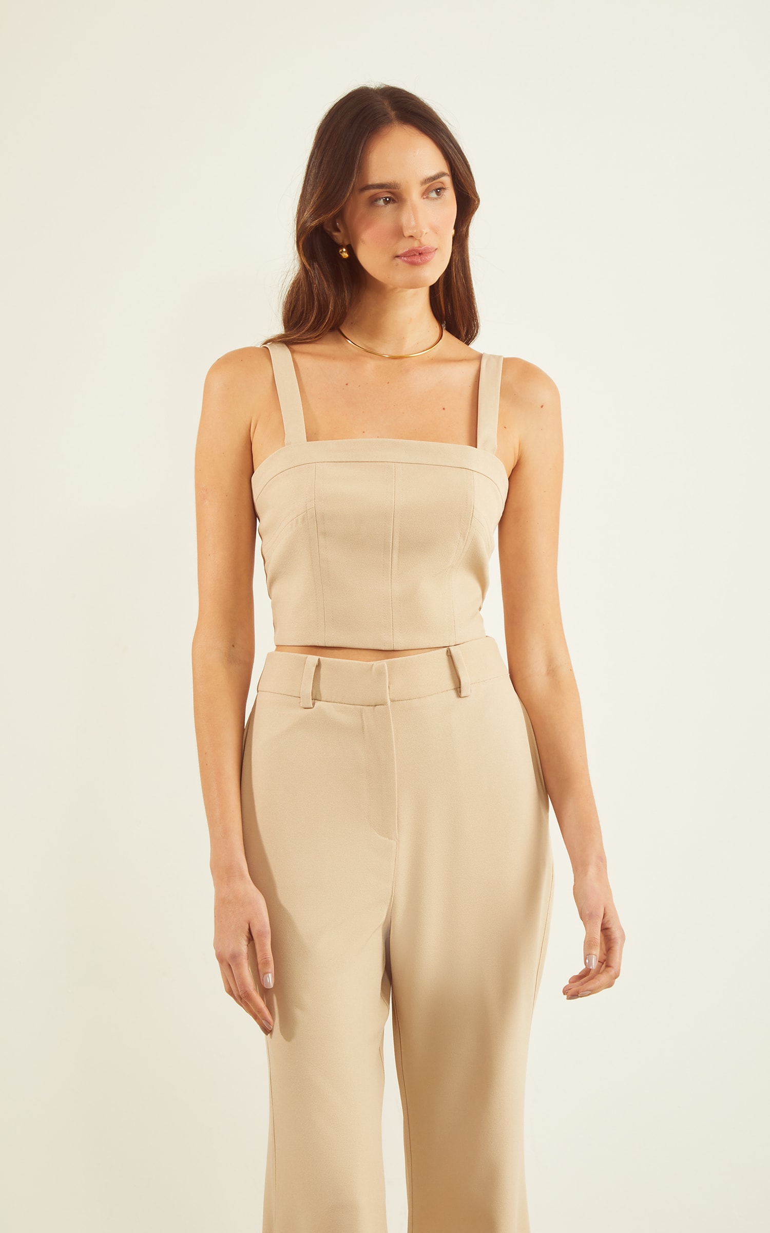 Cropped Sunny Corset Natural