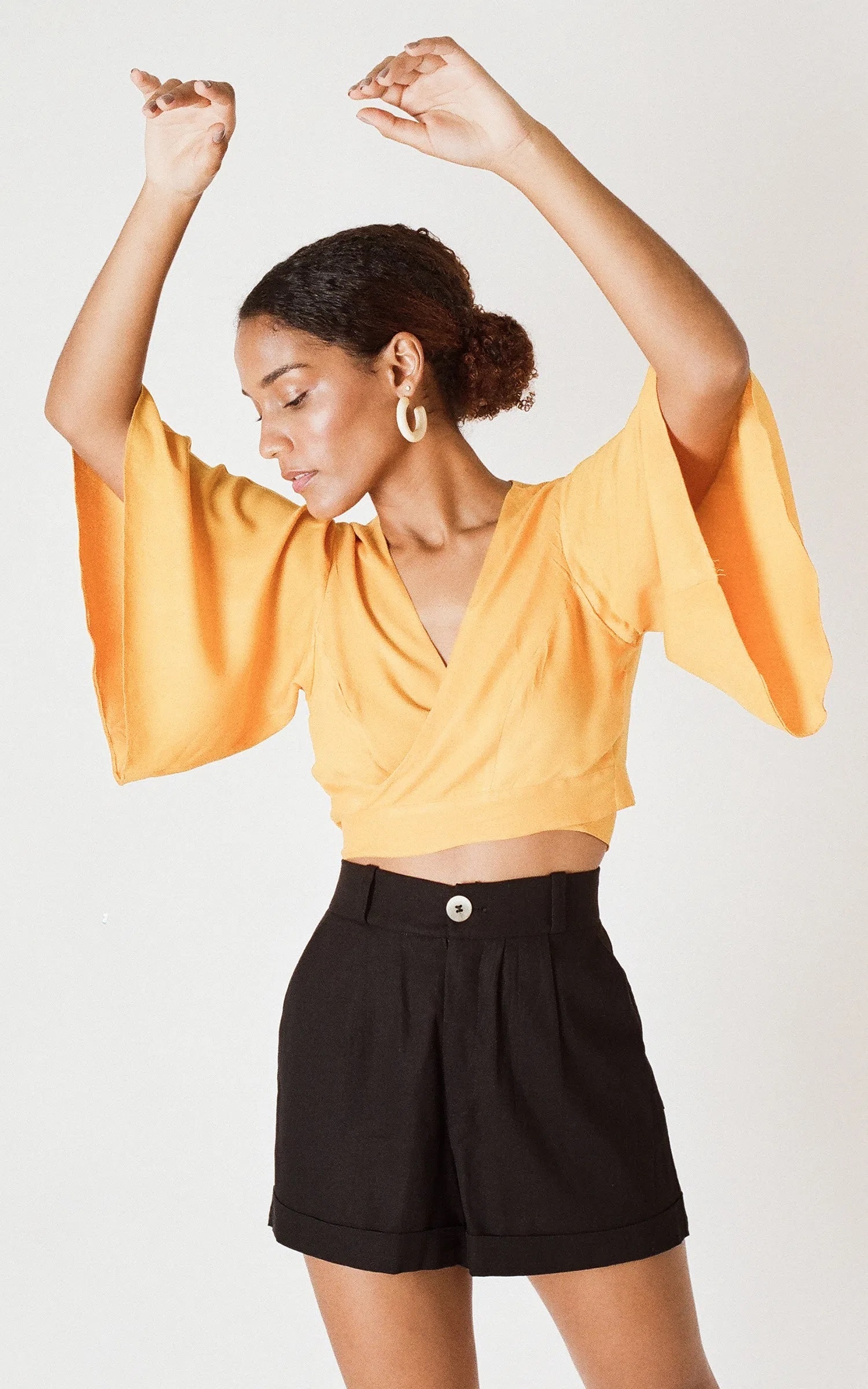 Cropped Transpassado Amarelo