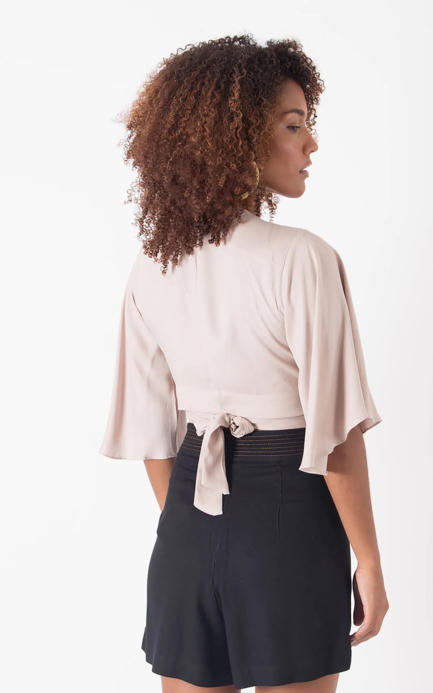 Cropped Transpassado Kaki