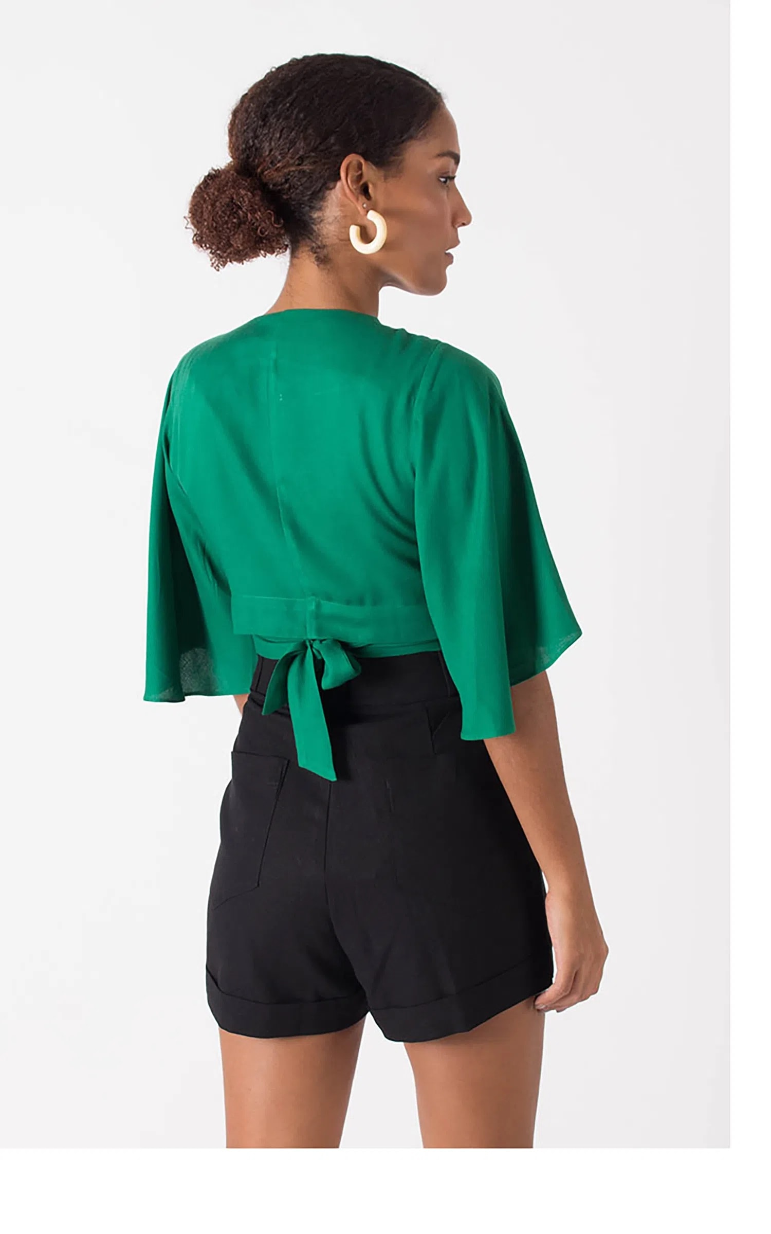 Cropped Transpassado Verde