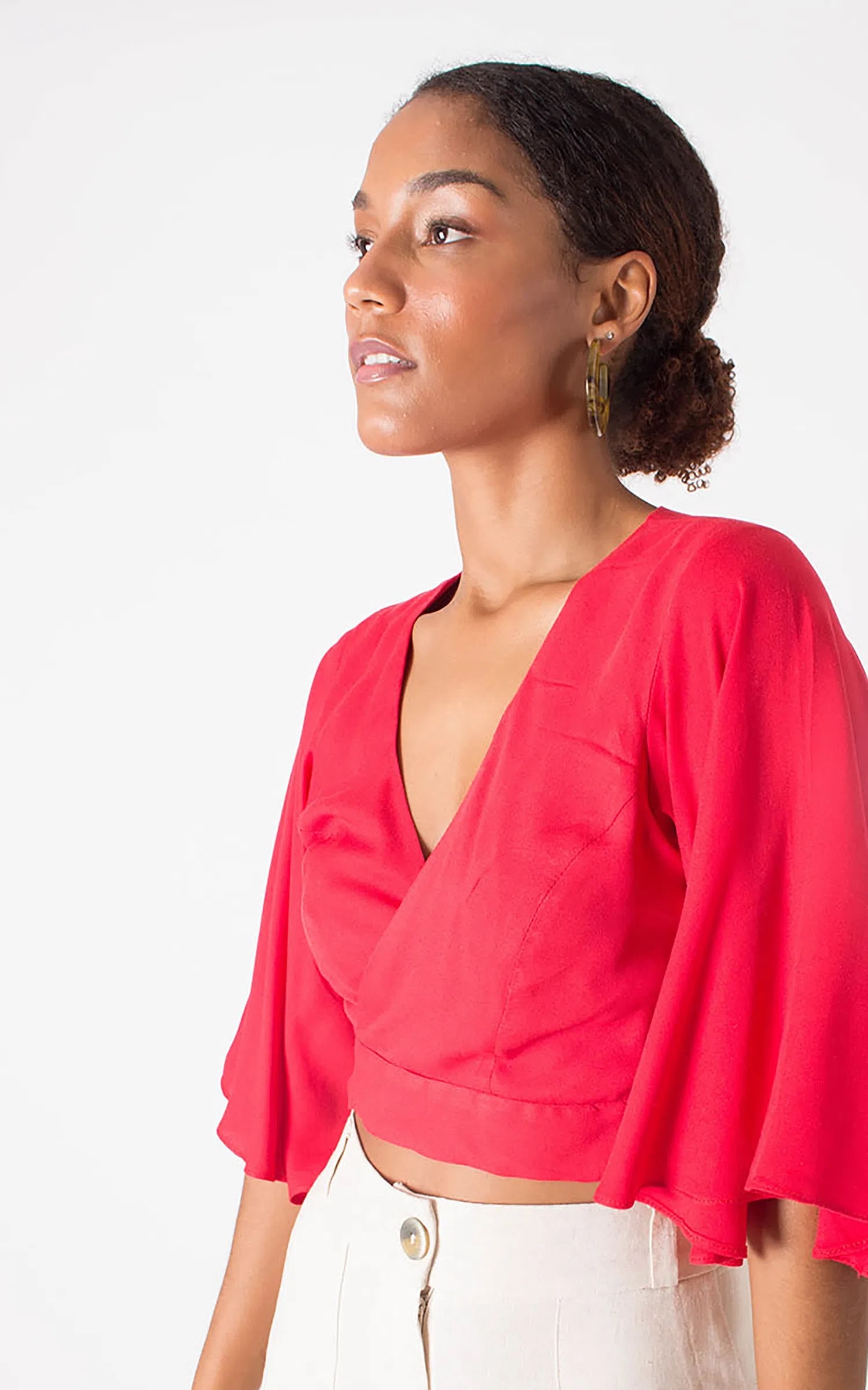 Cropped Transpassado Vermelho