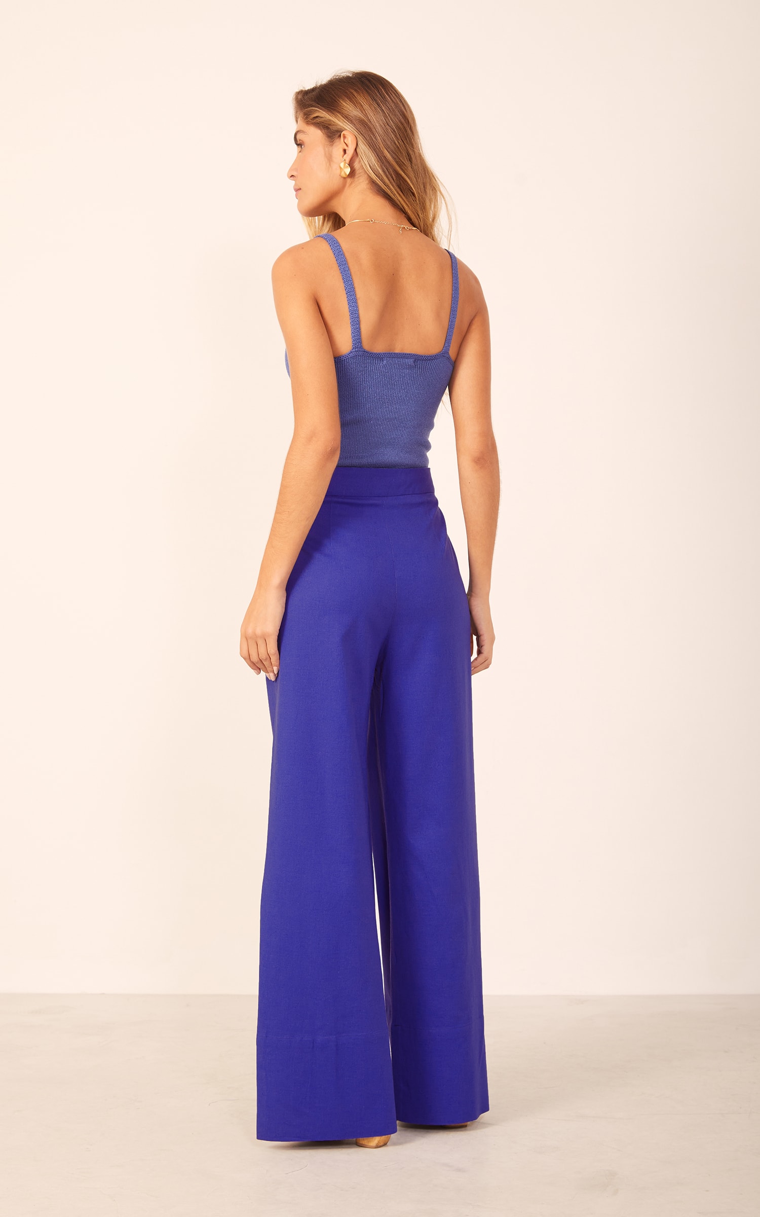 Cropped Tricot Basic Marinho