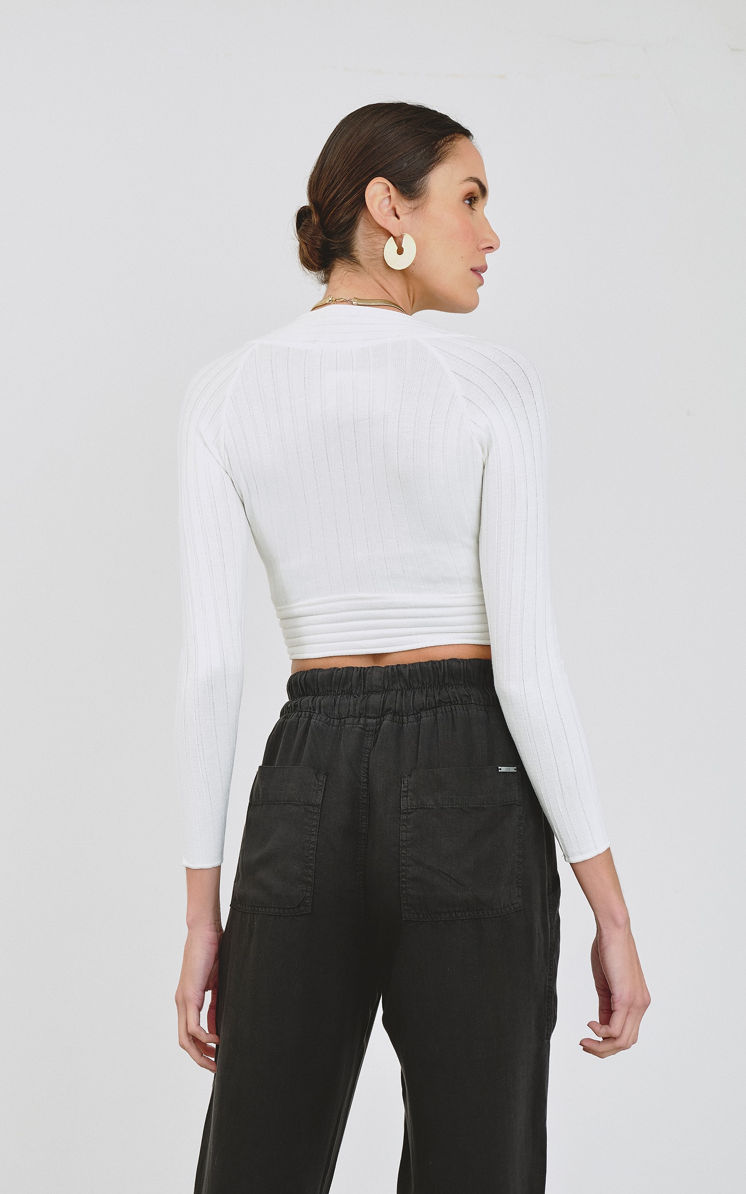 Cropped Tricot Oriental Off White