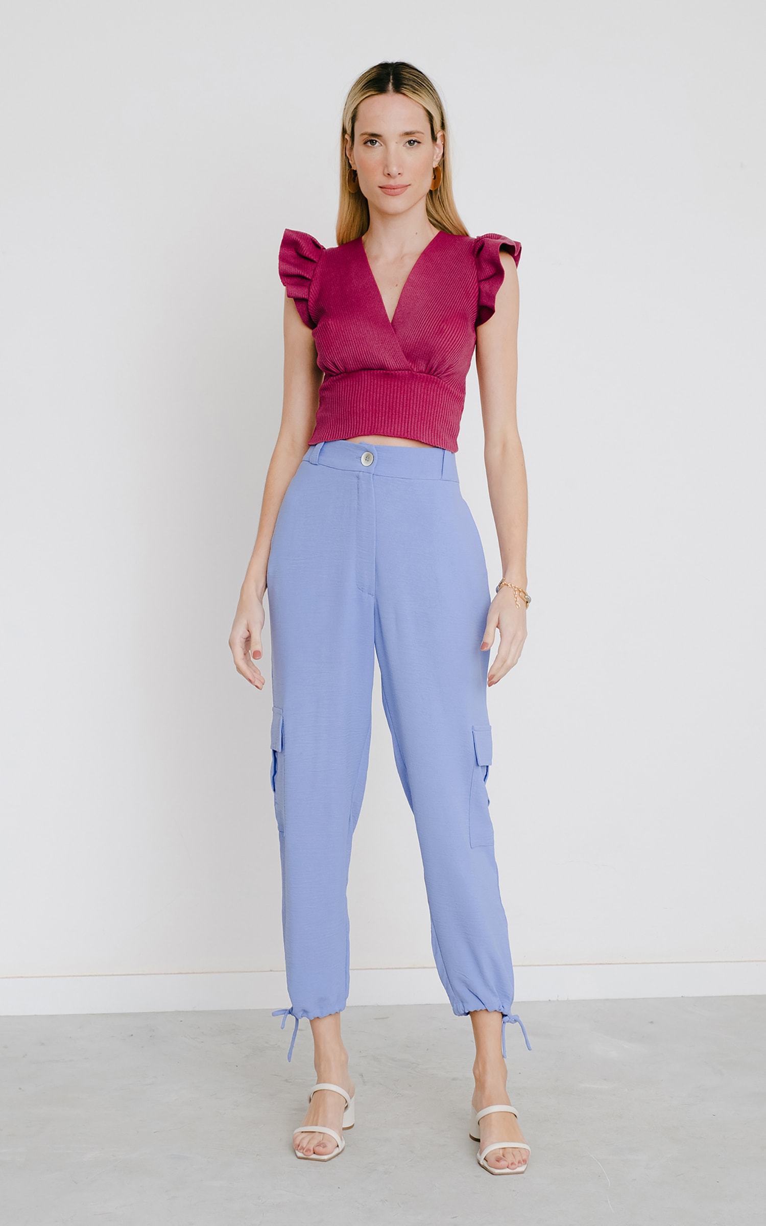 Cropped Tricot Prisma Roxo
