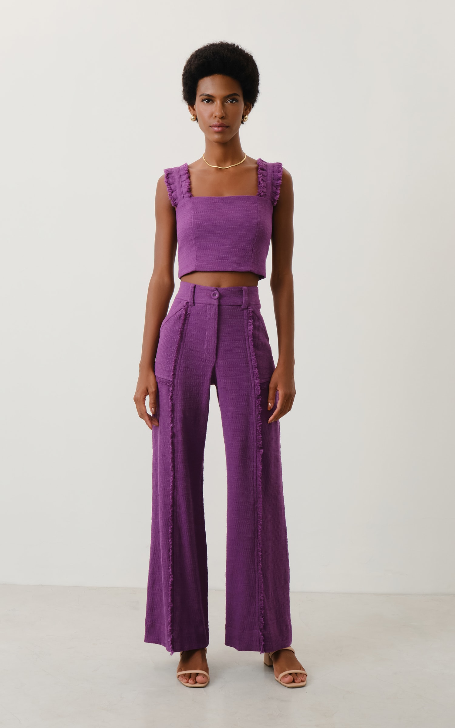 Cropped Tweed Aspen Ametista