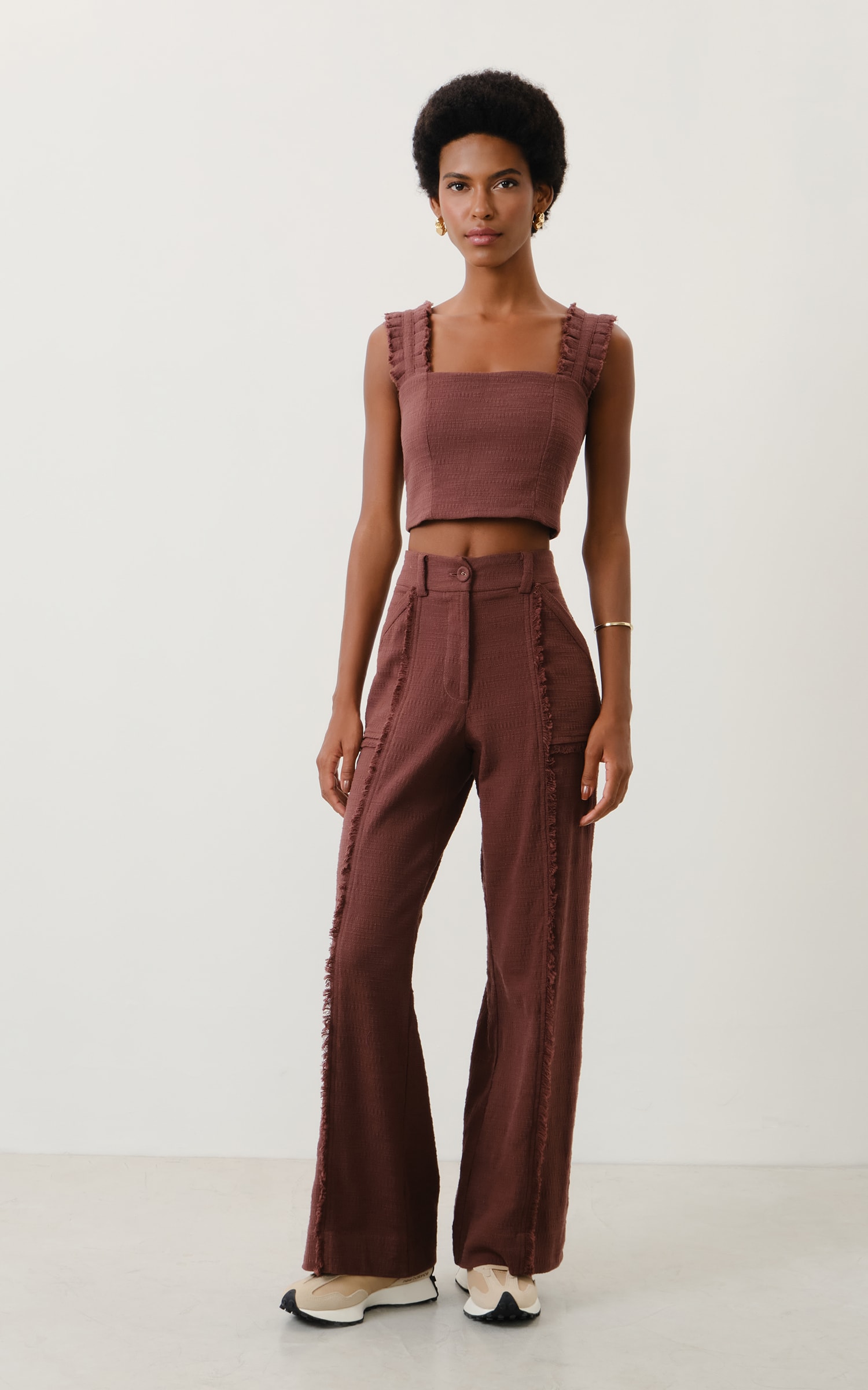 Cropped Tweed Aspen Chocolate
