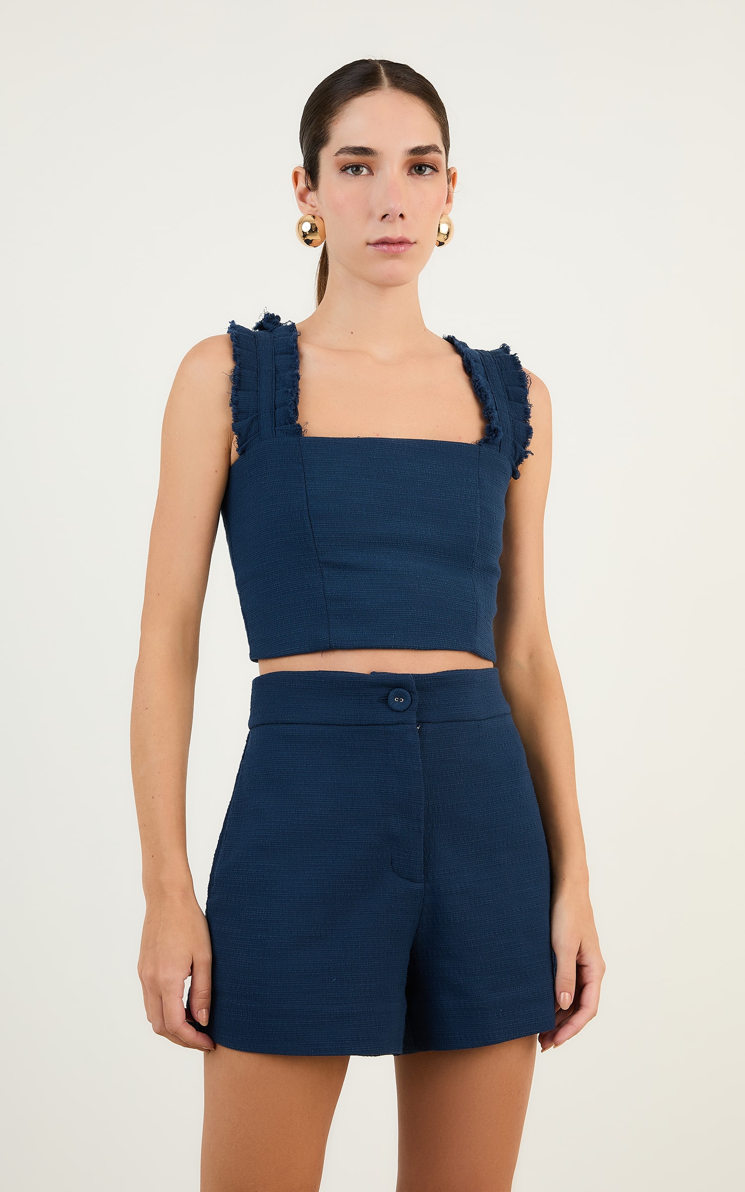 Cropped Tweed Aspen Marinho