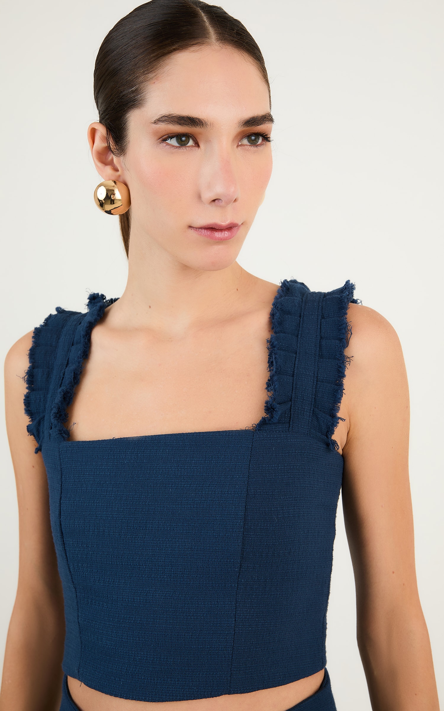 Cropped Tweed Aspen Marinho
