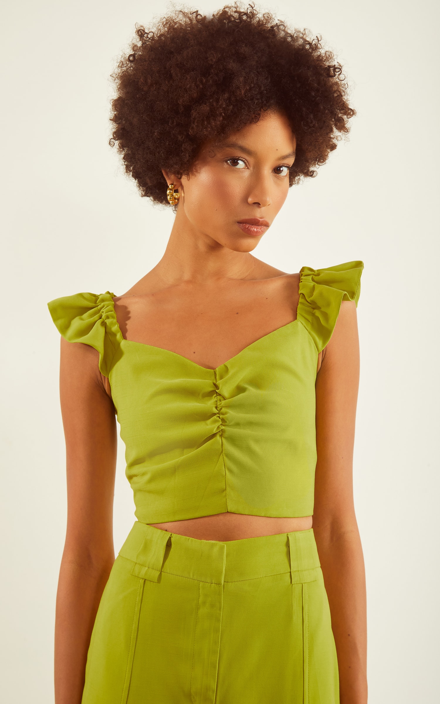 Cropped Velvet Detalhe Busto Siciliano