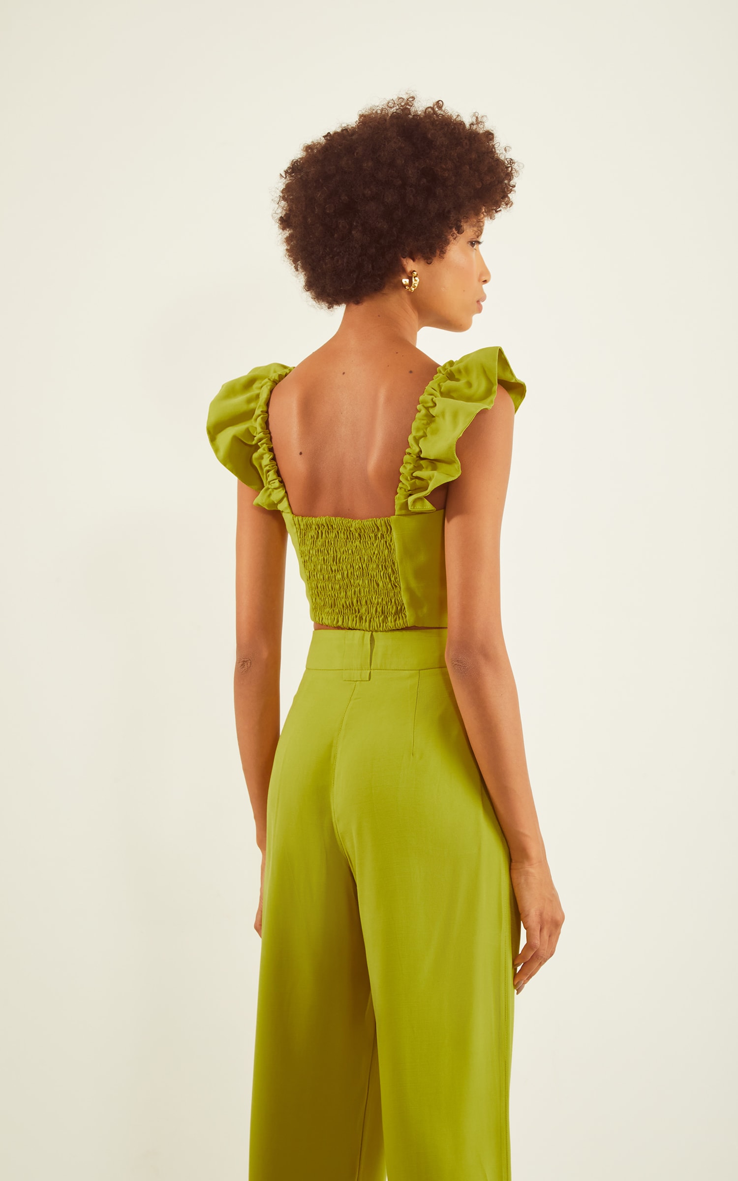 Cropped Velvet Detalhe Busto Siciliano
