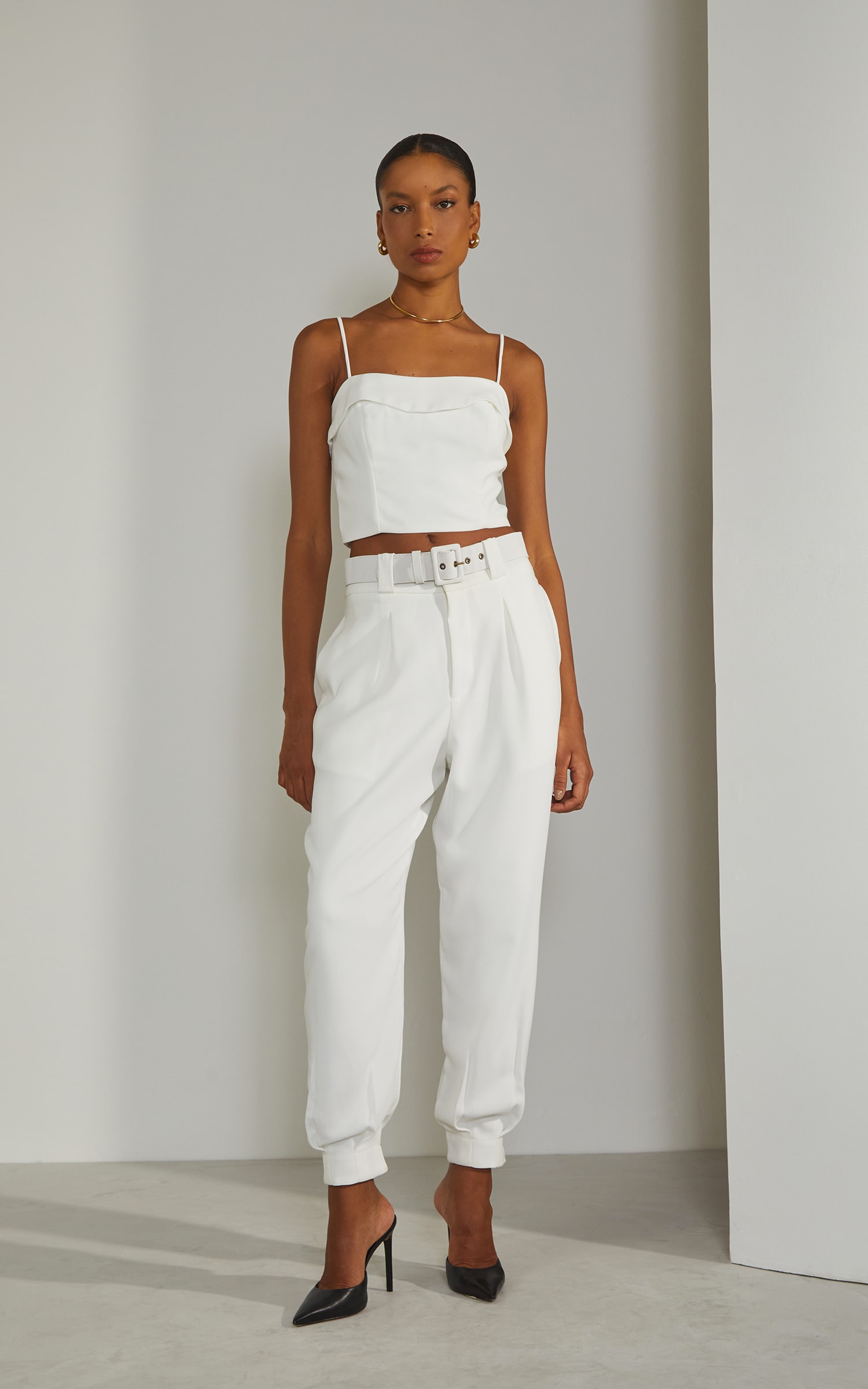 Cropped Venice Detalhe Pala Off White