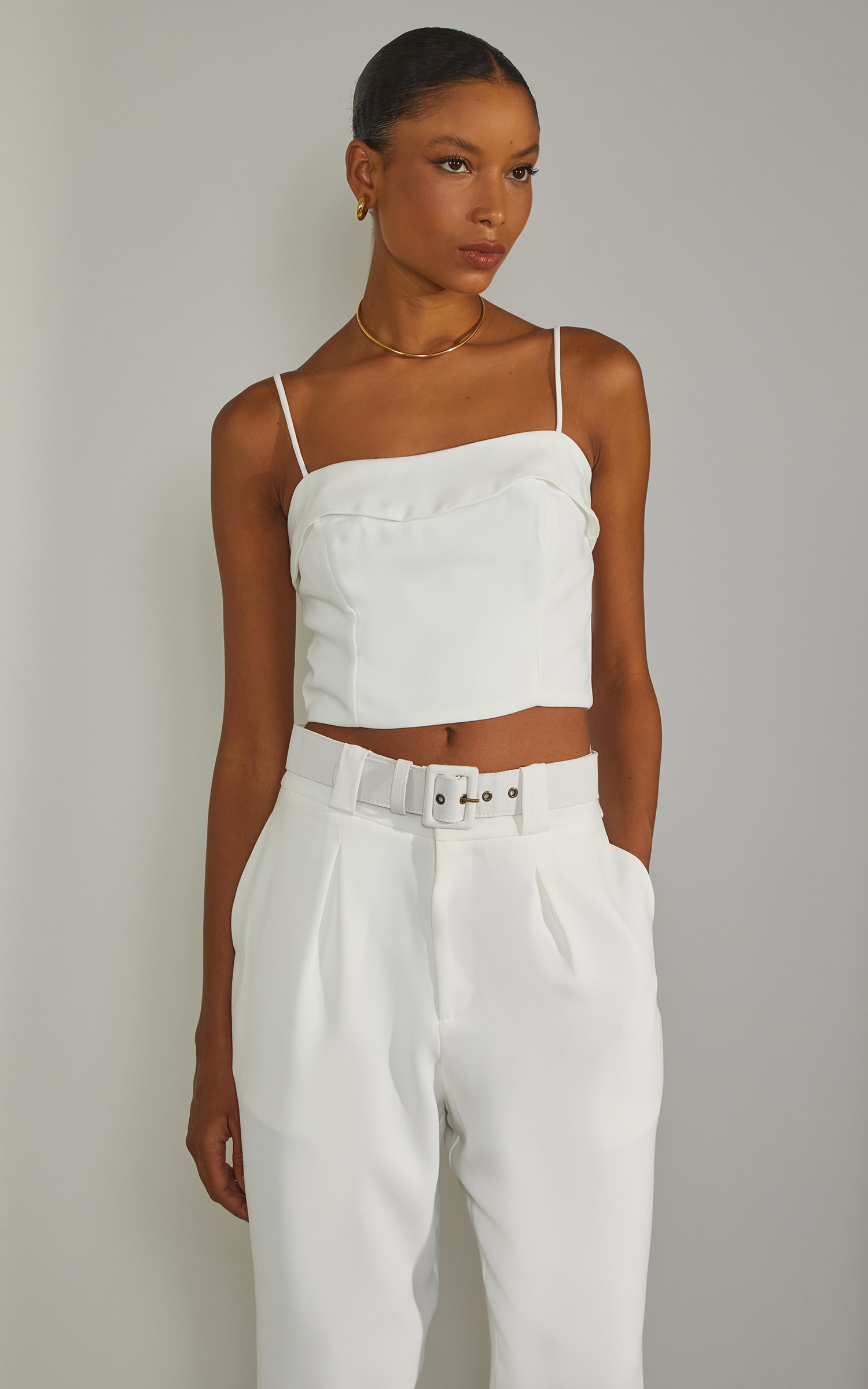 Cropped Venice Detalhe Pala Off White