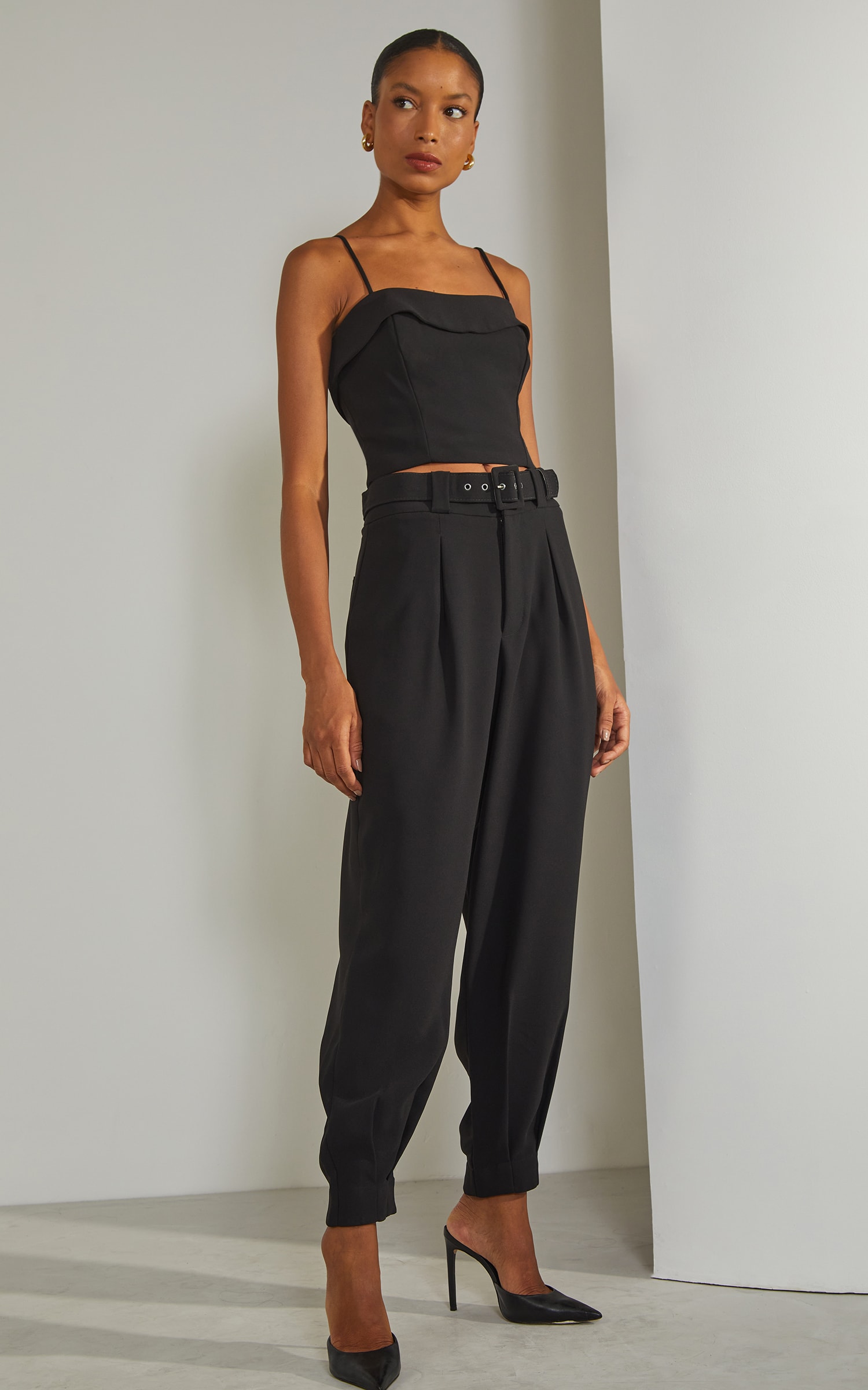 Cropped Venice Detalhe Pala Preto